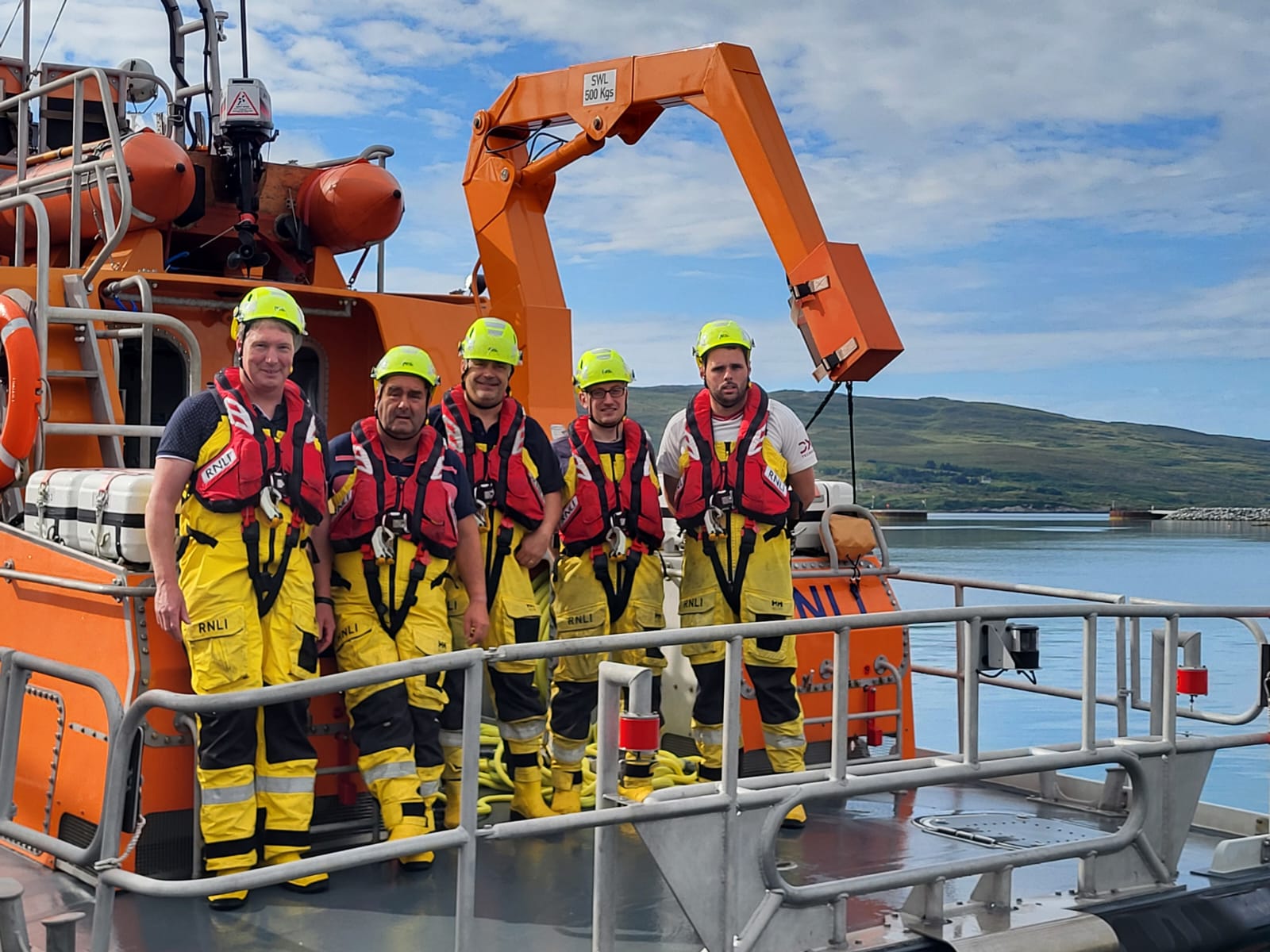 Castletownbere RNLI crew on the lifeboat