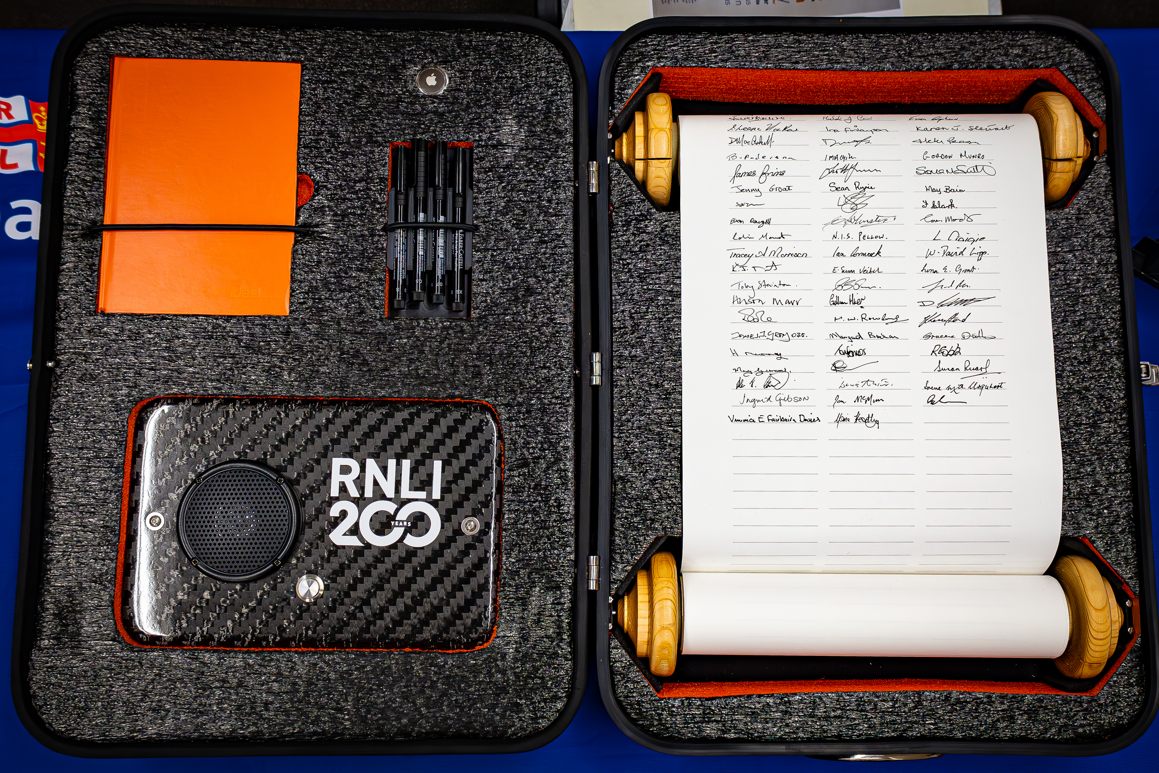 The scroll in briefcase