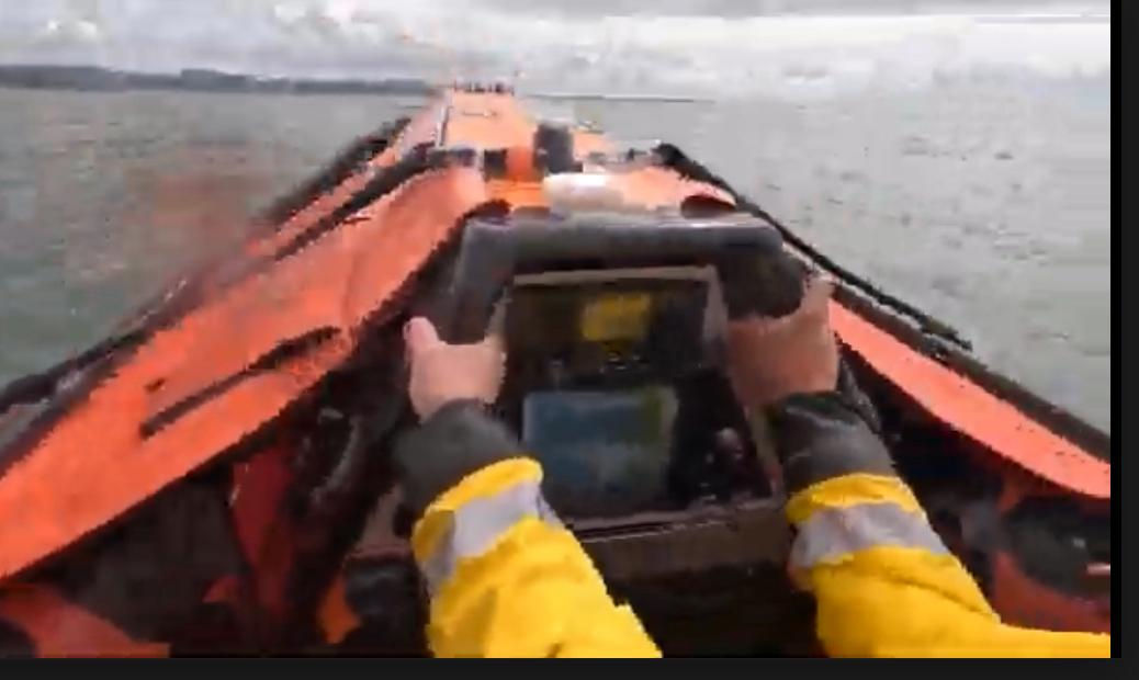 Port Talbot RNLI Diverted from raft race racing to the rescue 