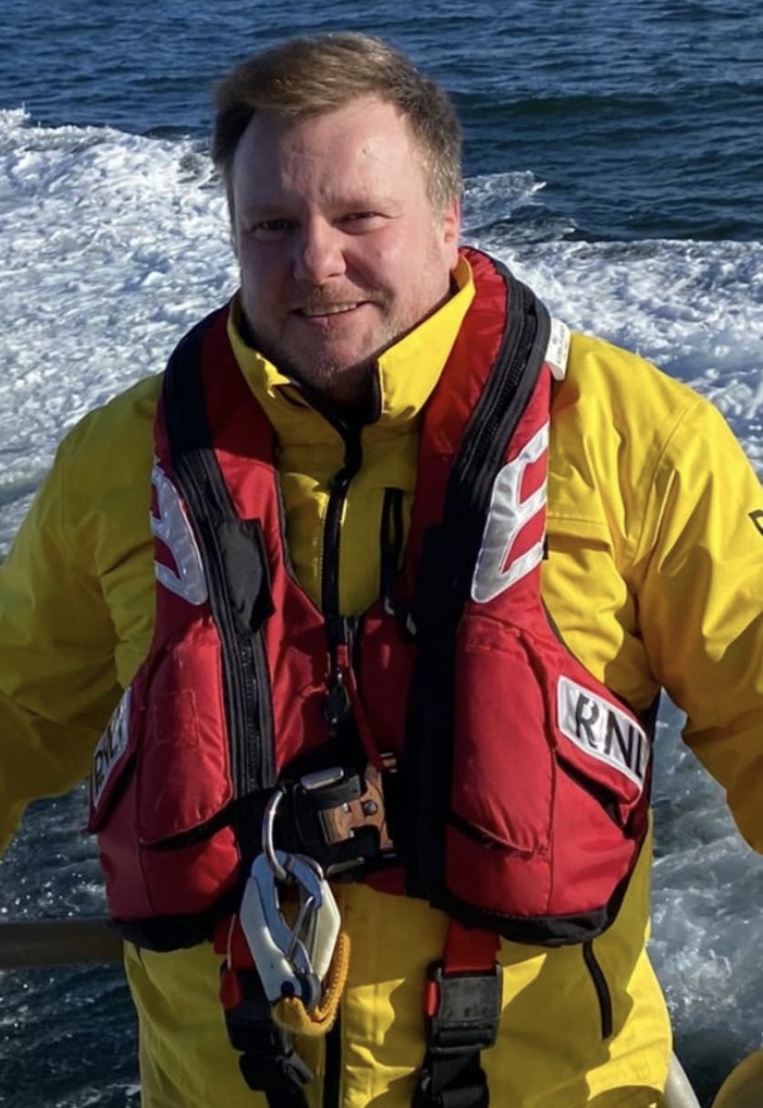 James Granitza pictured on the lifeboat