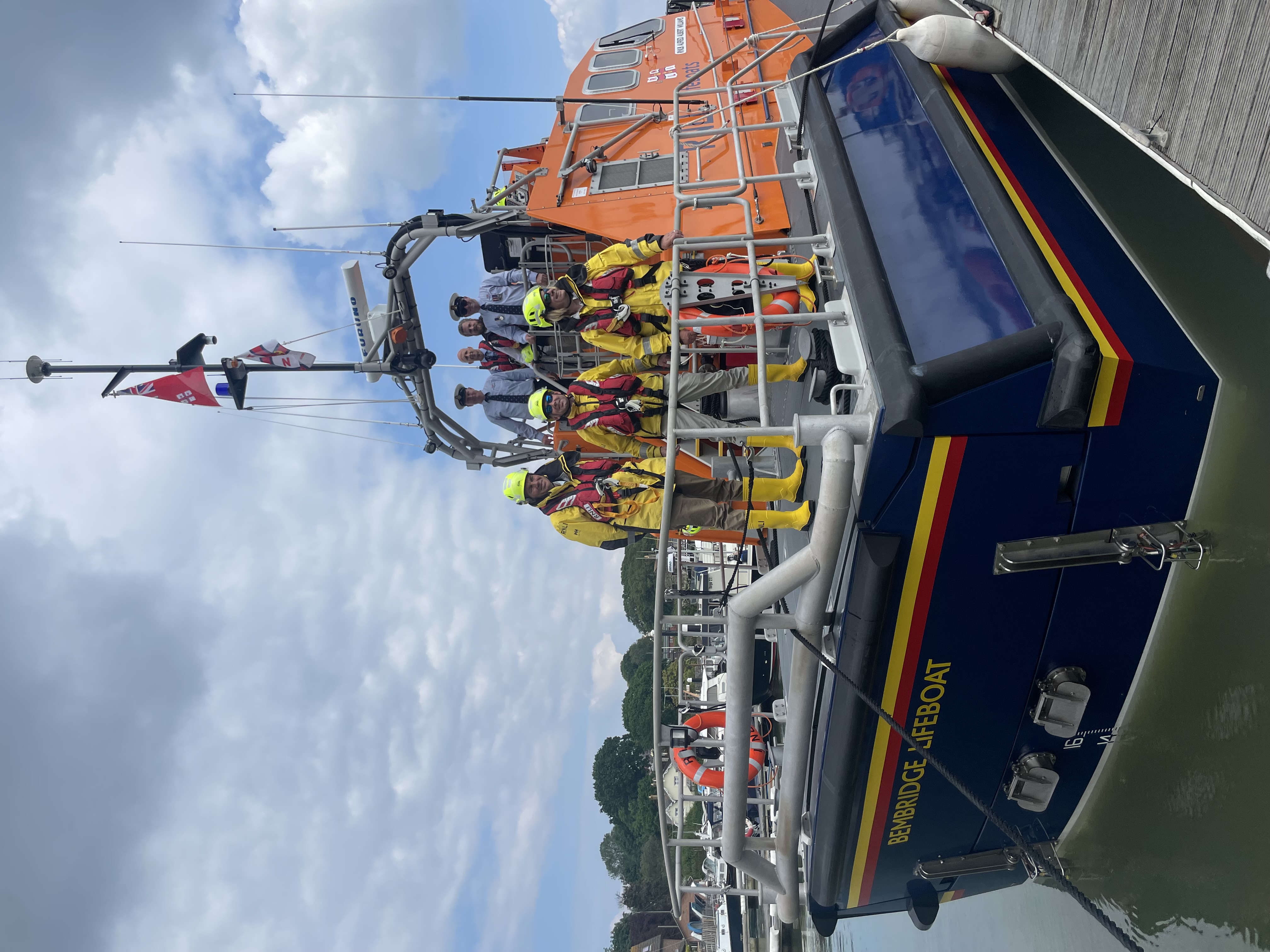 Bembridge RNLI All-Weather Tamar with crew onboard