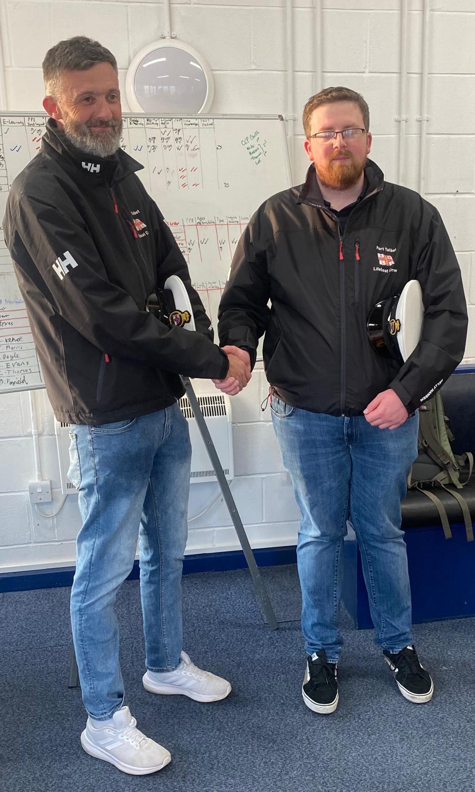 Port Talbot RNLI newest helms in mutual celebration 