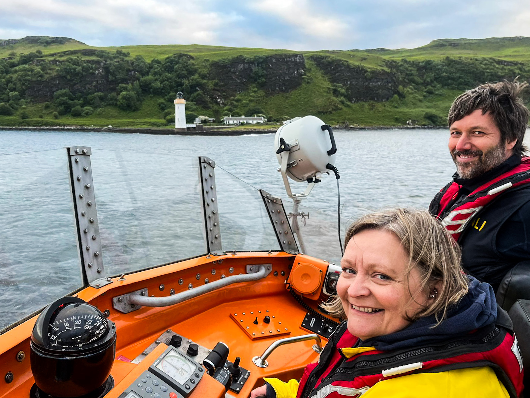 Tobermory RNLI Launch Authority Dawn Reade on exercise