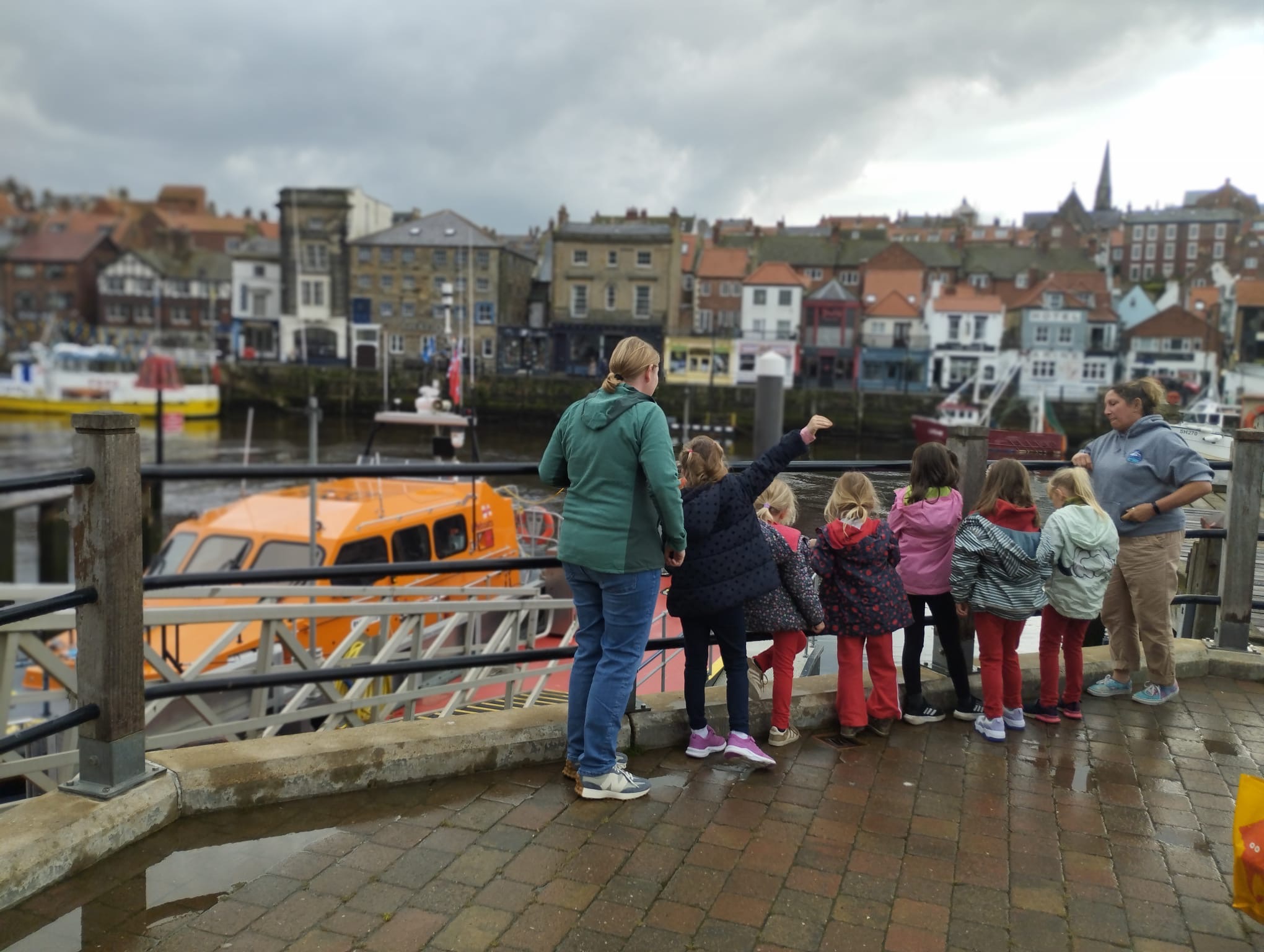 Rainbows watching the all-weather lifeboat launch.