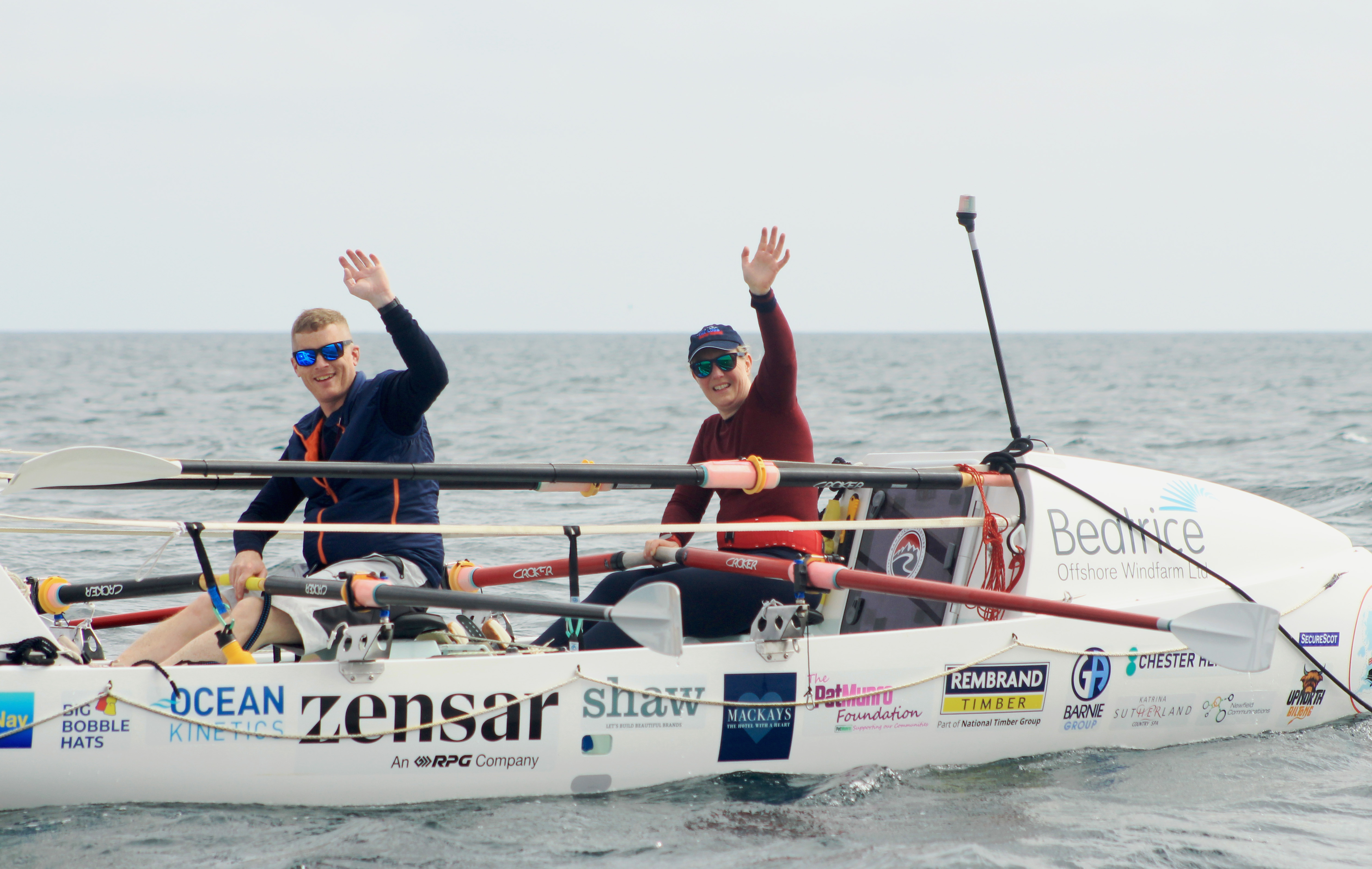 Mhairi and Allan waving
