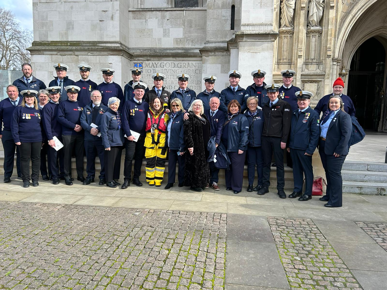 RNLI volunteers crews from Ireland attending Westminster Abbey for RNLI 200 Anniversary