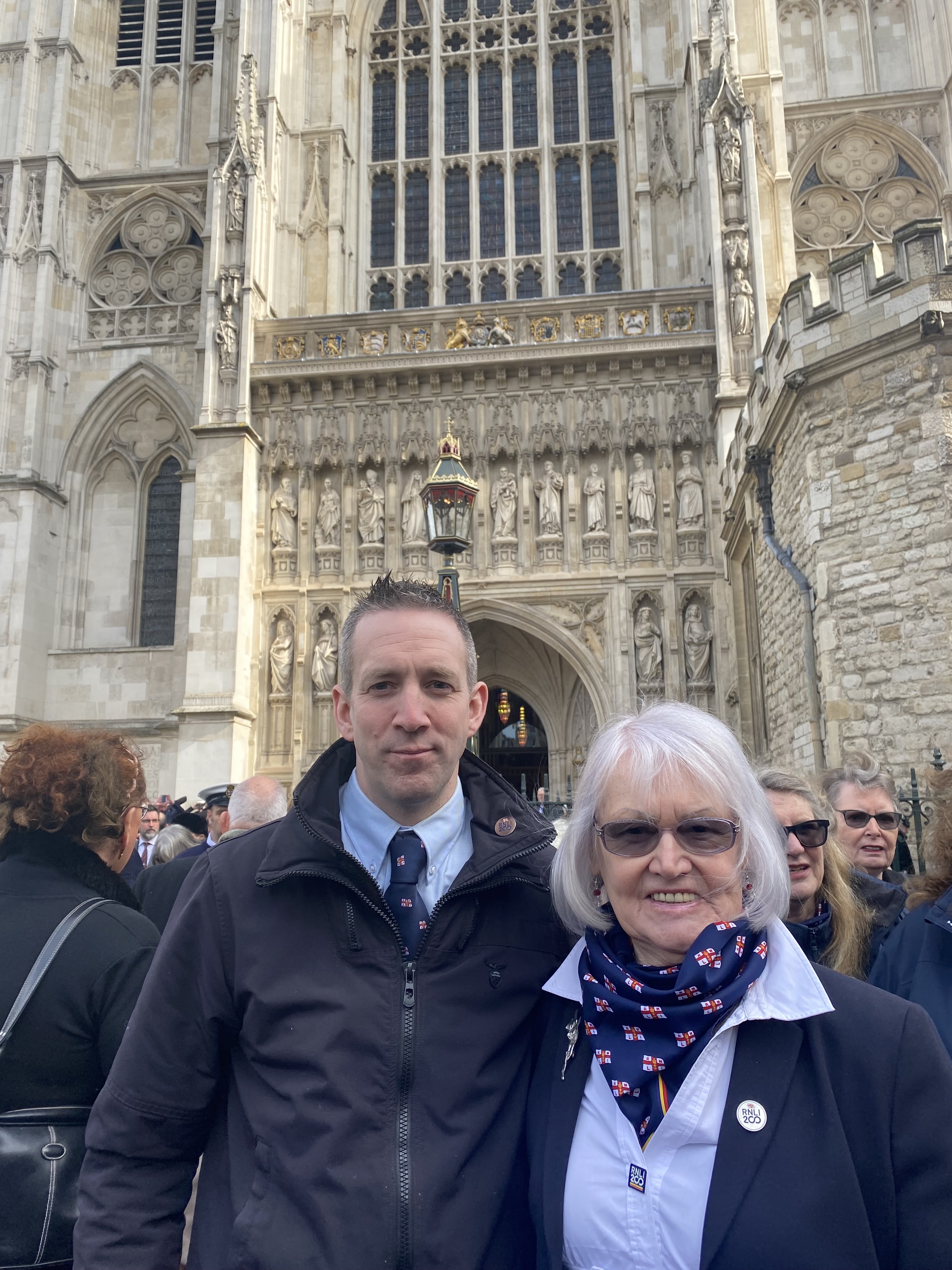 Tobermory RNLI volunteers Rob and Christine MacDonald at Westminster Abbey