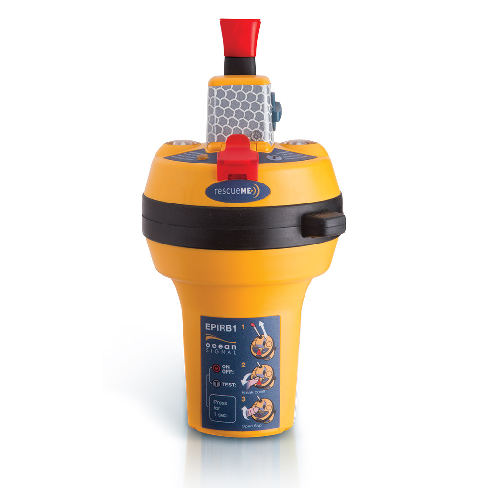 A yellow EPRIB used at sea in distress