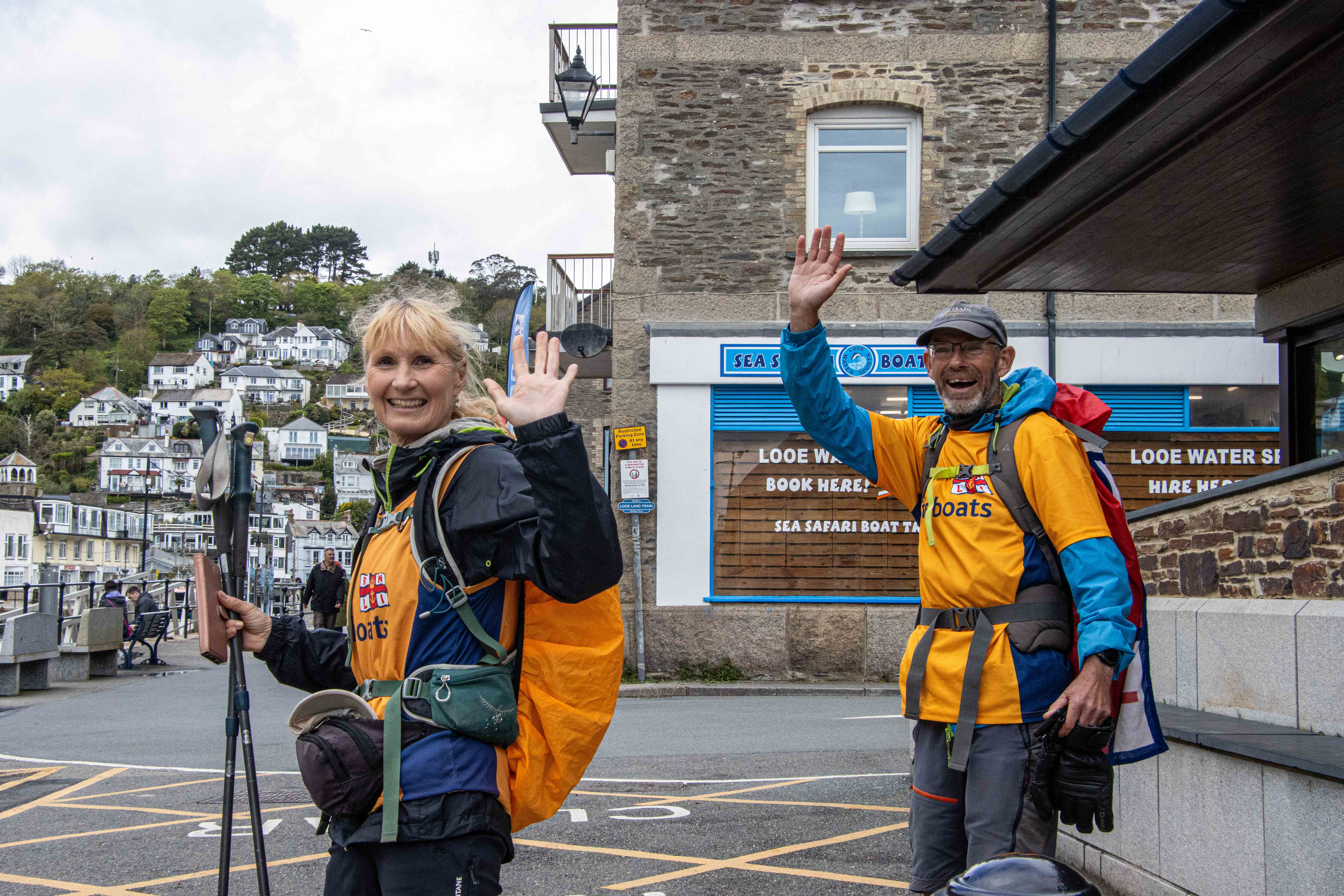 Sally and Antony Brown leaving Looe