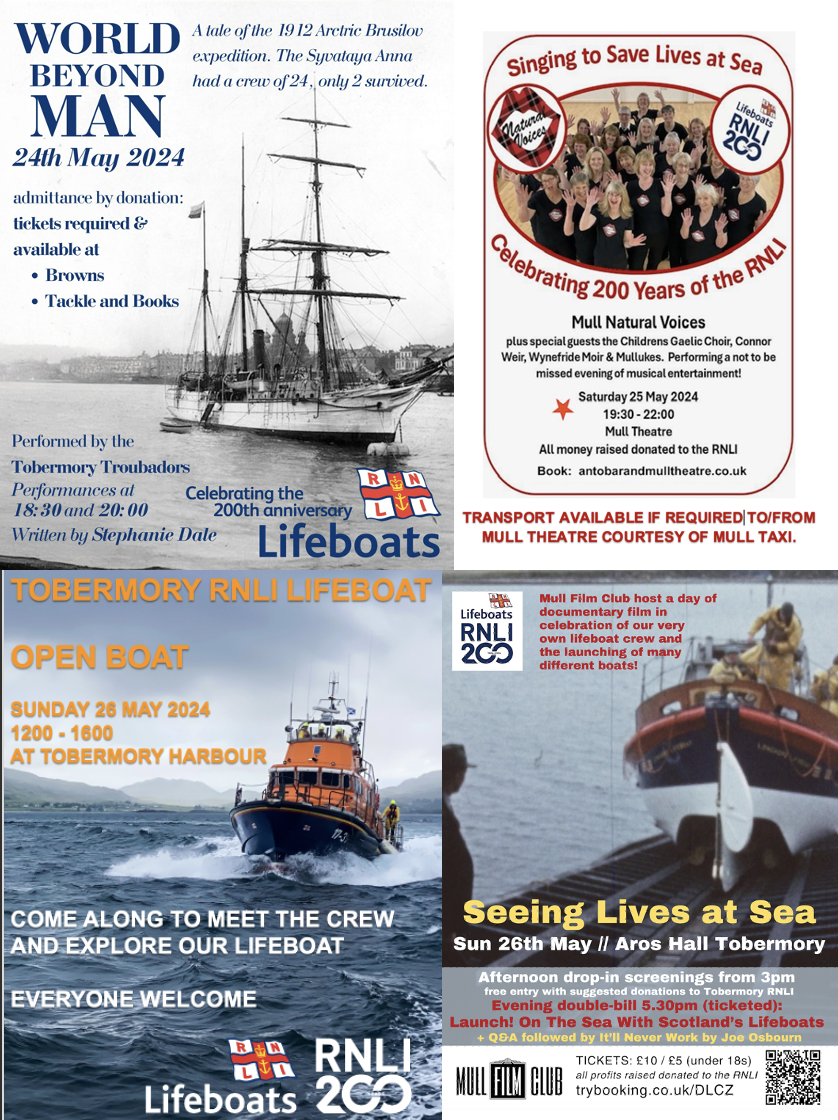 Posters for Tobermory RNLI 200 Events