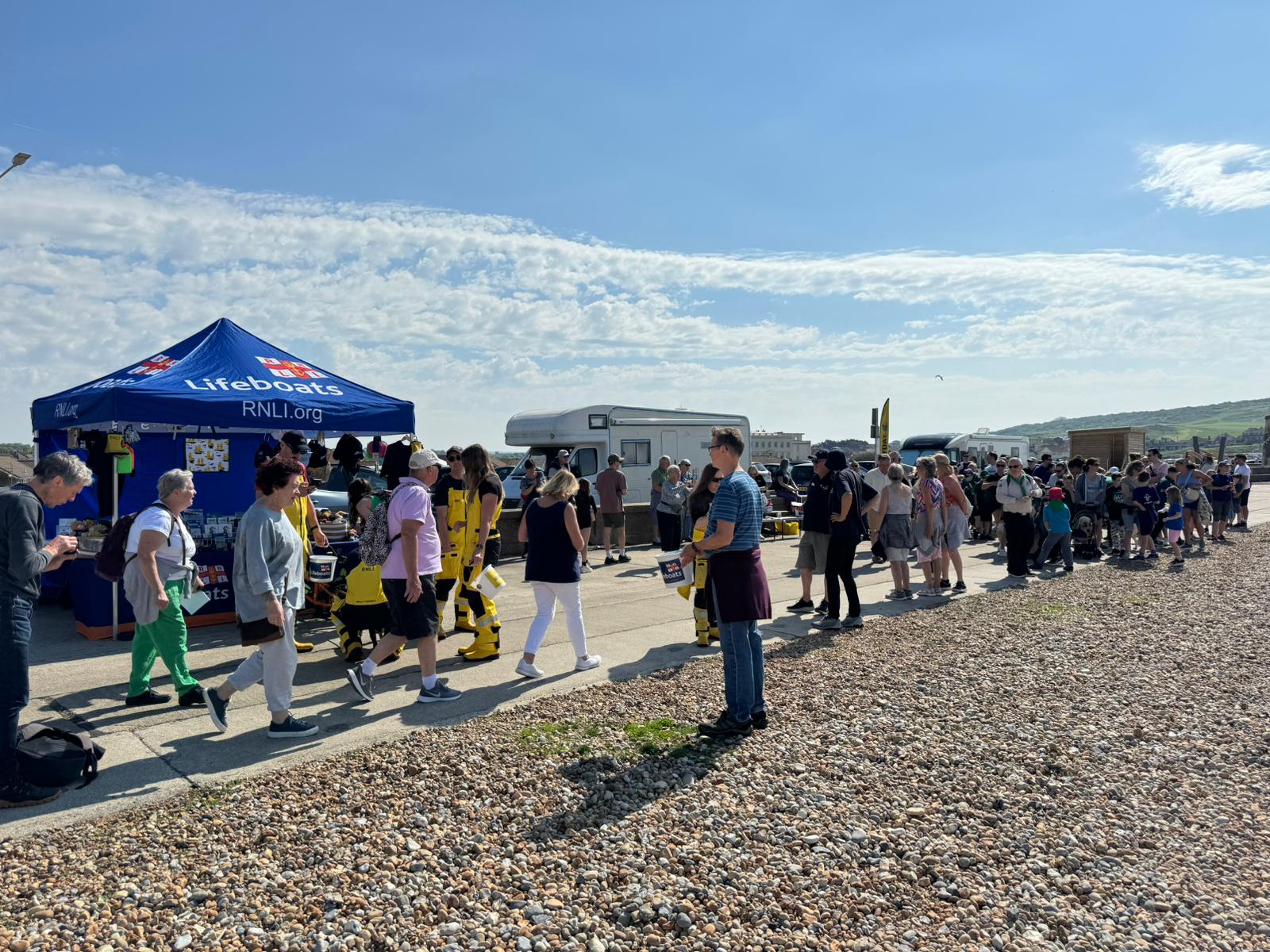 Walkers participating in the event