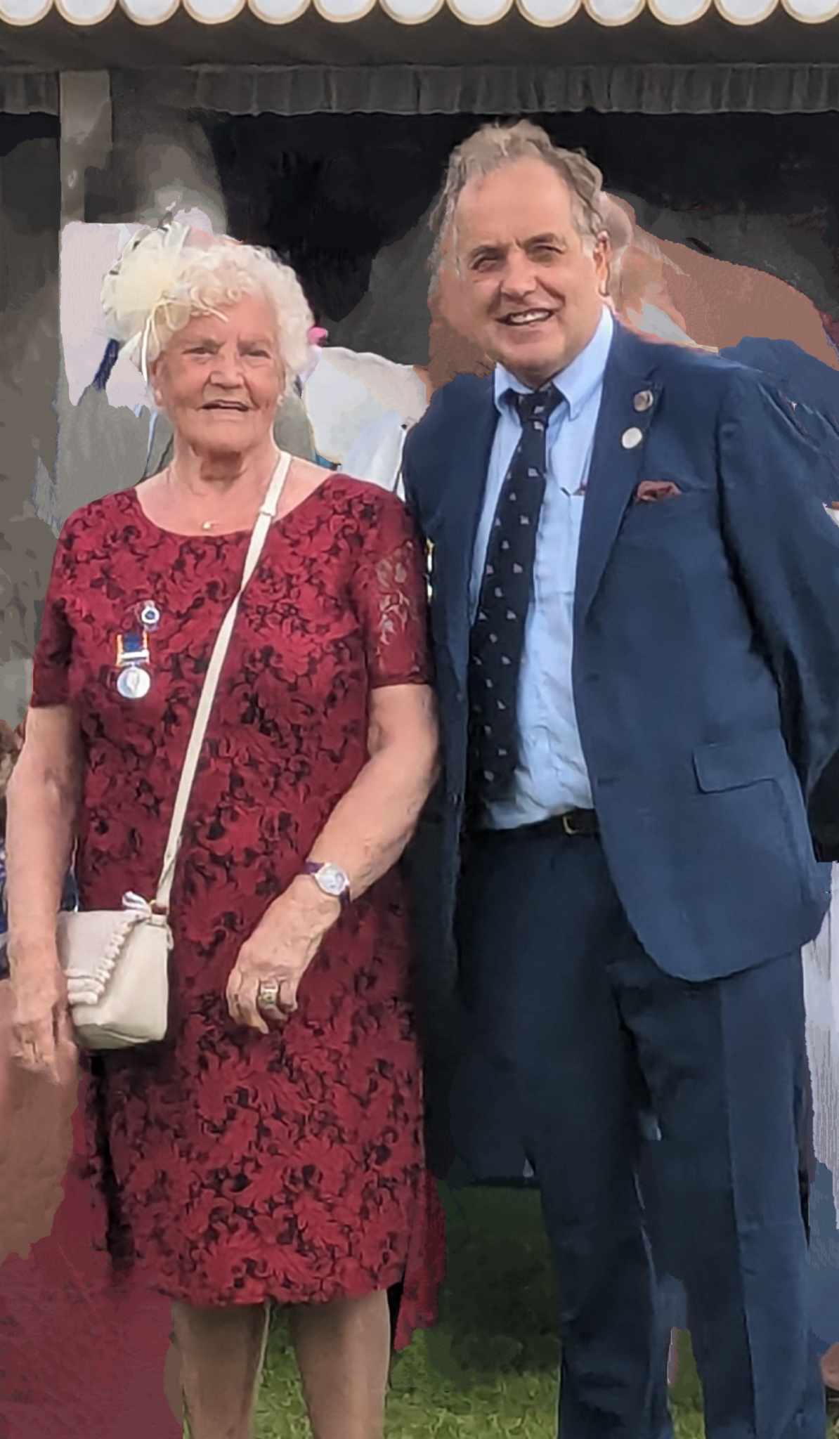 Richard and Barbara martin at garden party