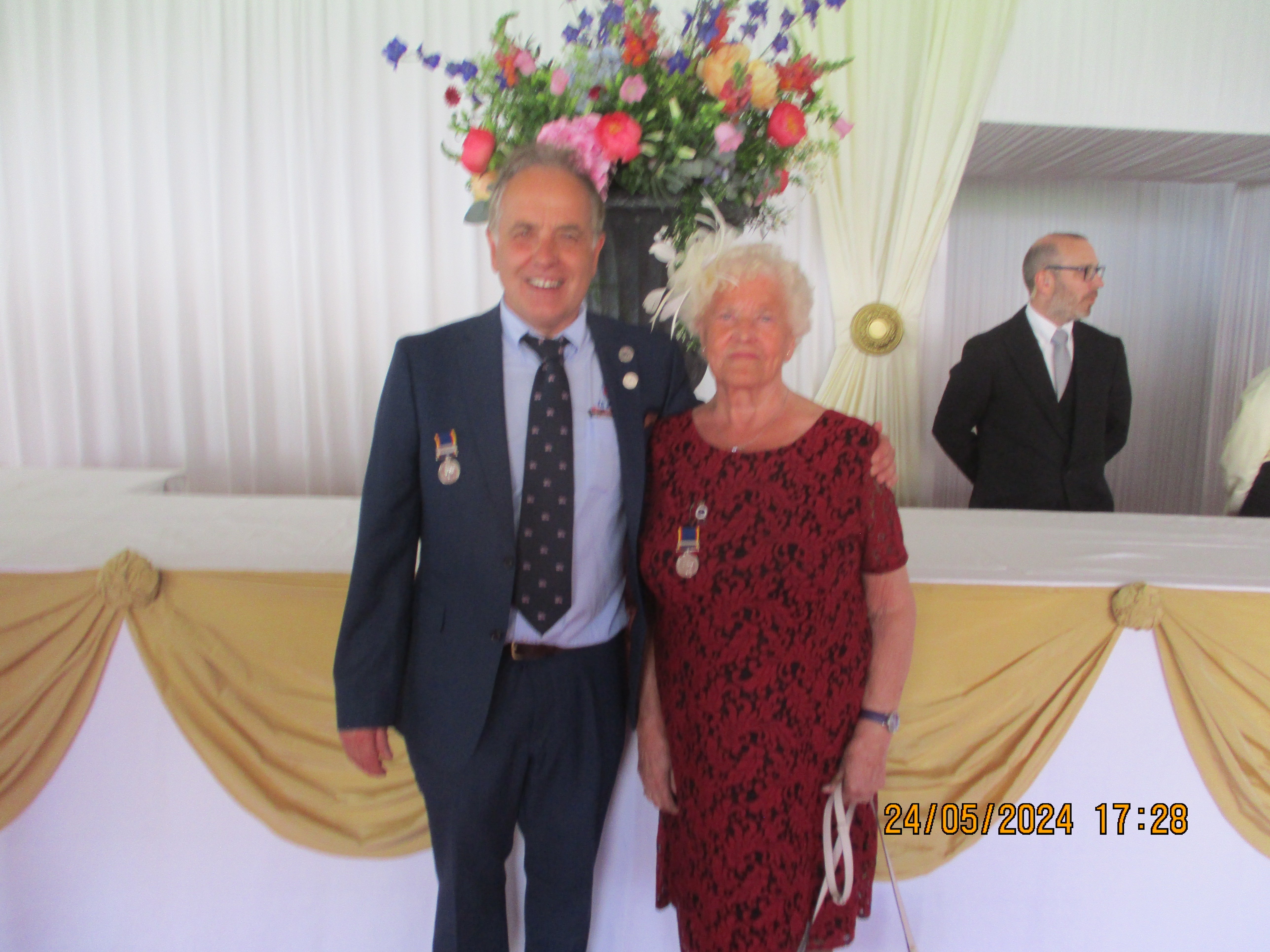 Richard and Barbara Martin at the garden party