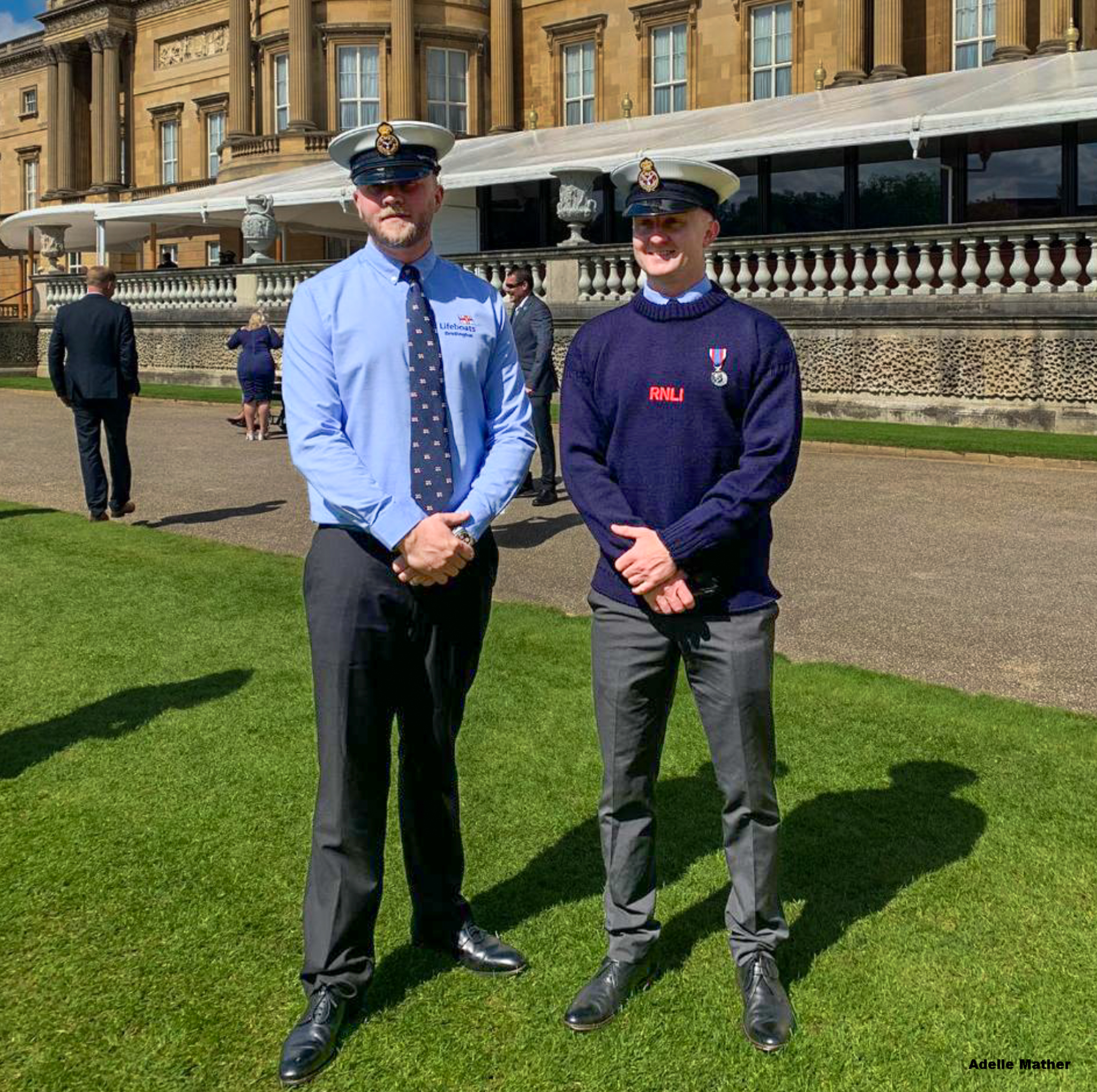 James Mather and AJ Shepherd at Buckingham Palace