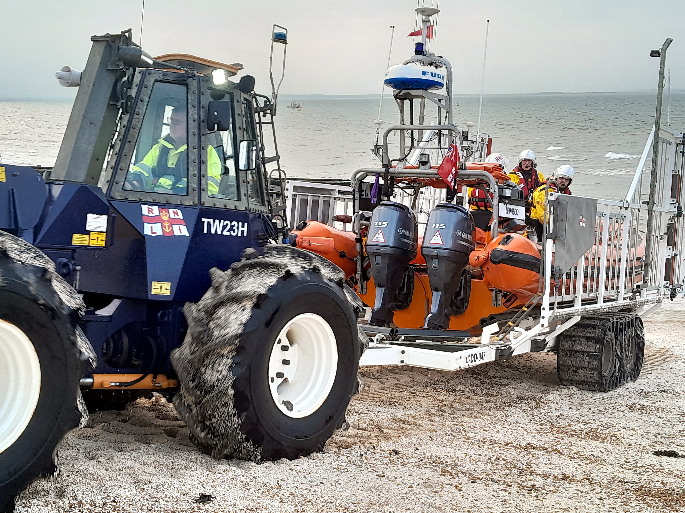 The Whitstable B-Class lifeboat Lewisco returns to station following the search for a possible paraglider crash landed near Warden, Isle of Sheppey on Friday afternoon.