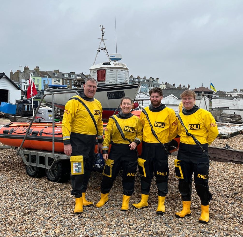 Luke with his crew