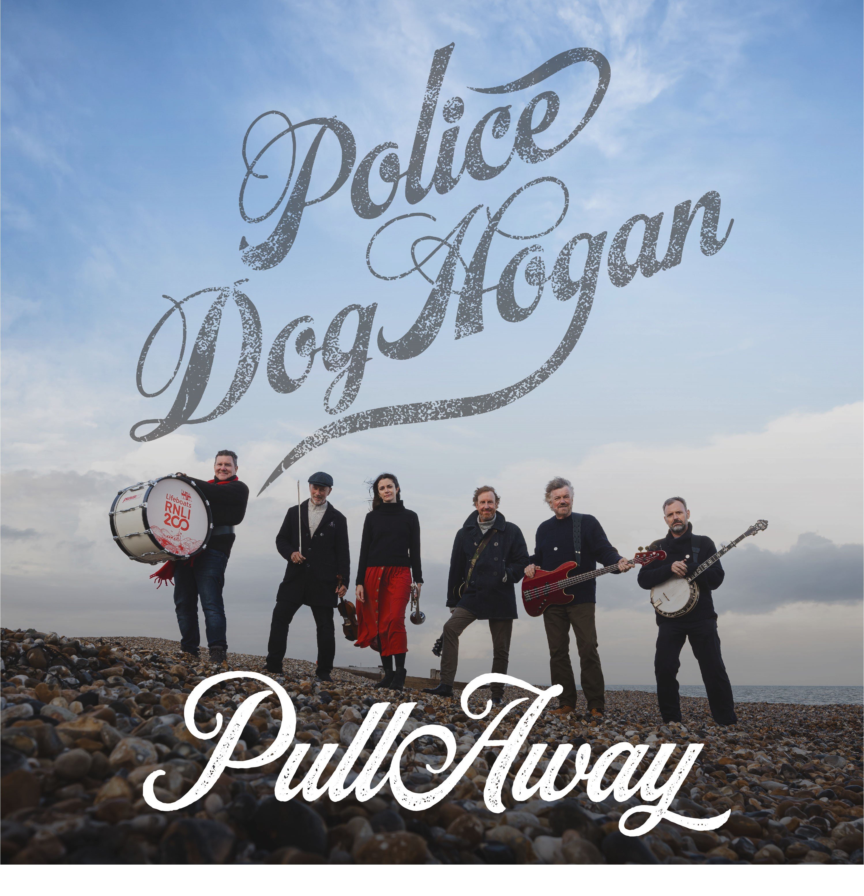 Cover of Police Dog Hogan's RNLI Christmas single, Pull Away. 