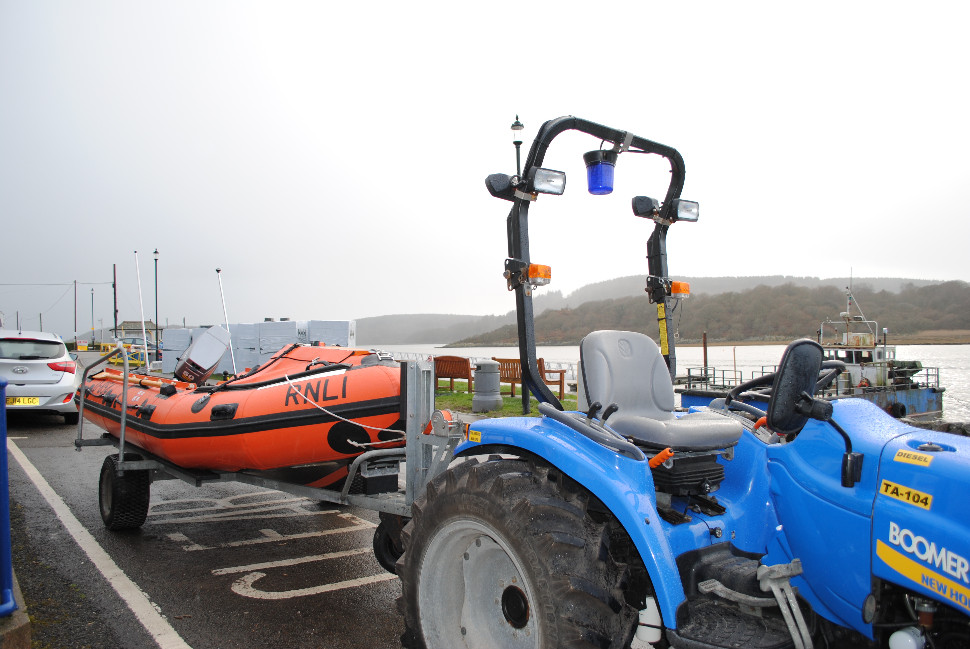 D-854 outside Kippford lifeboat station
