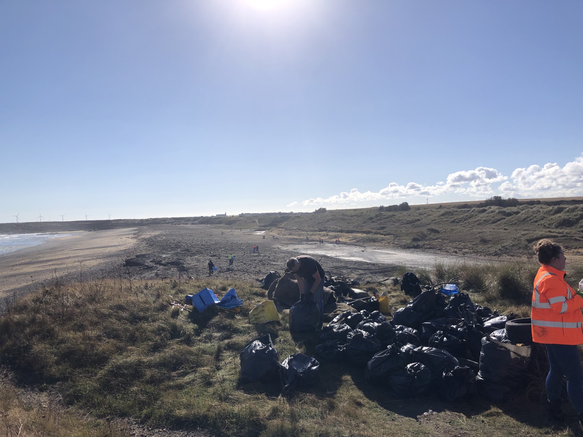 Carrying and bagging debris