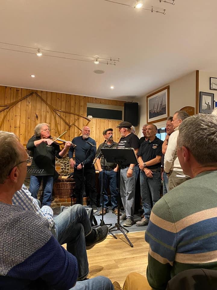 Blakeney Old Wild Rovers preform sea shanties at Wells RNLI fish and chip supper