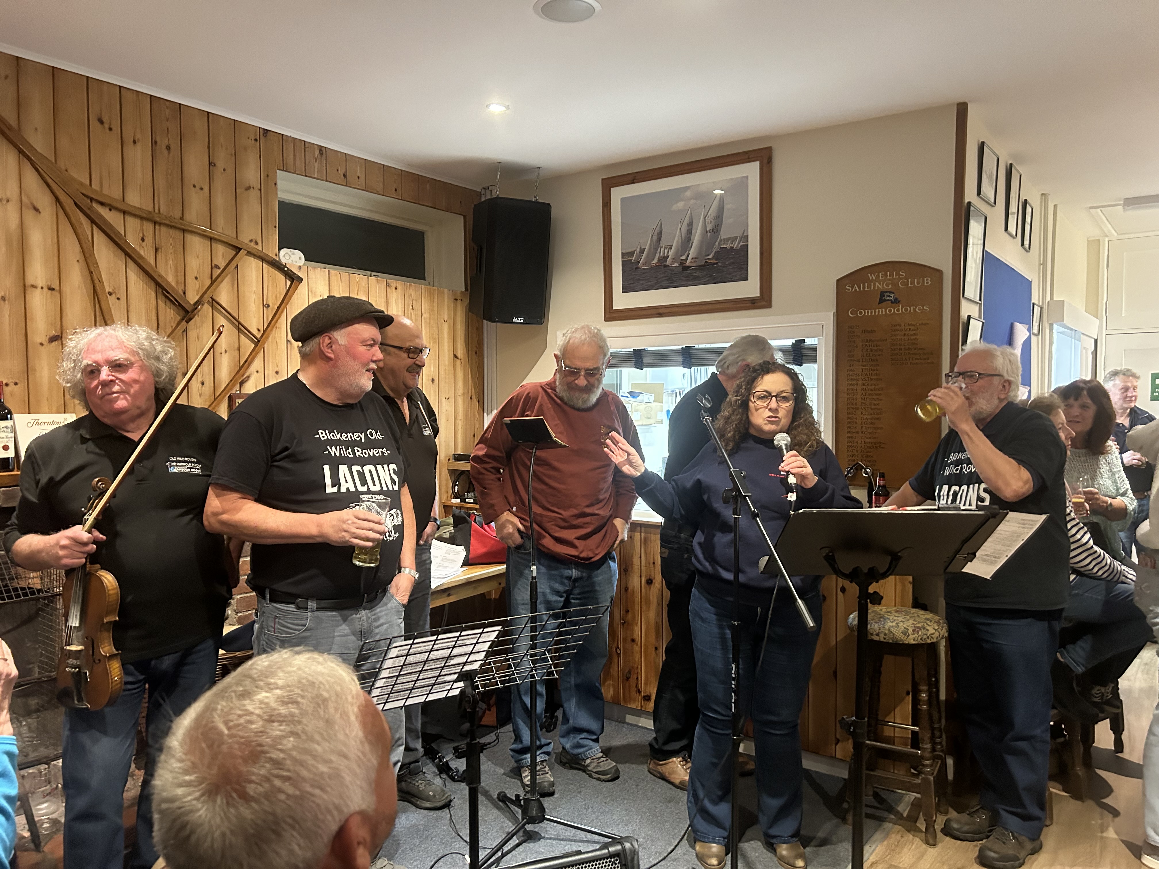 Blakeney Old Wild Rovers with Fundraising Guild lead Sandra King 