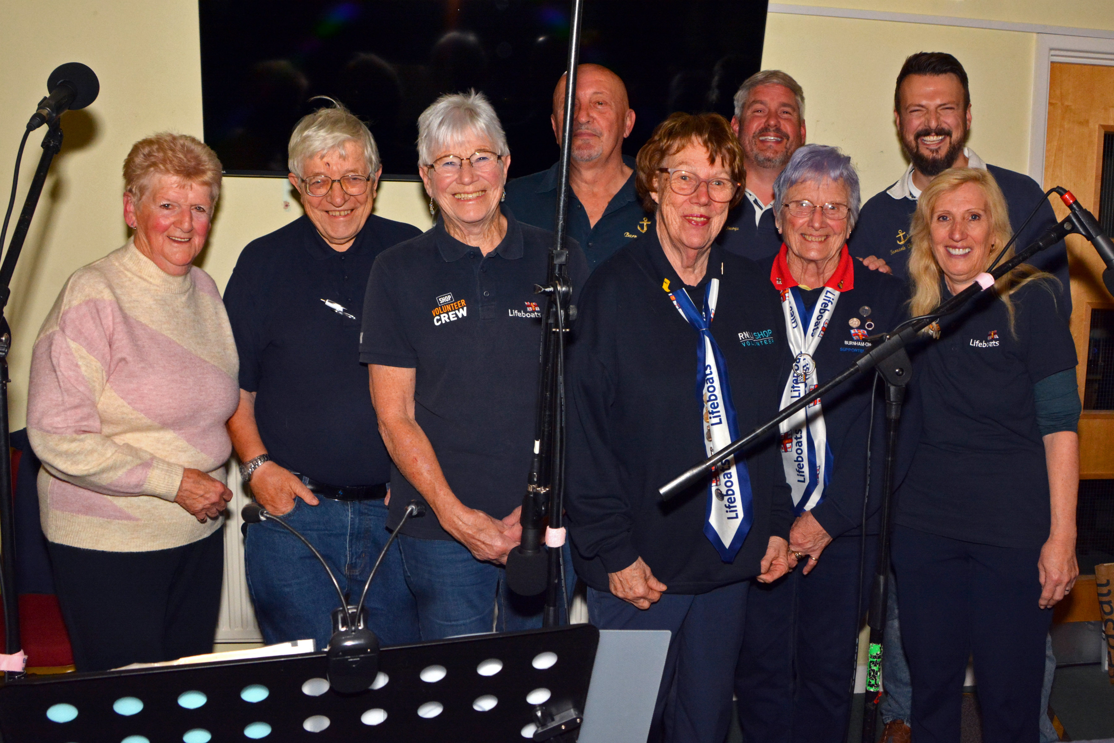 Fund-raising volunteers posing with the Barnacle Buoys