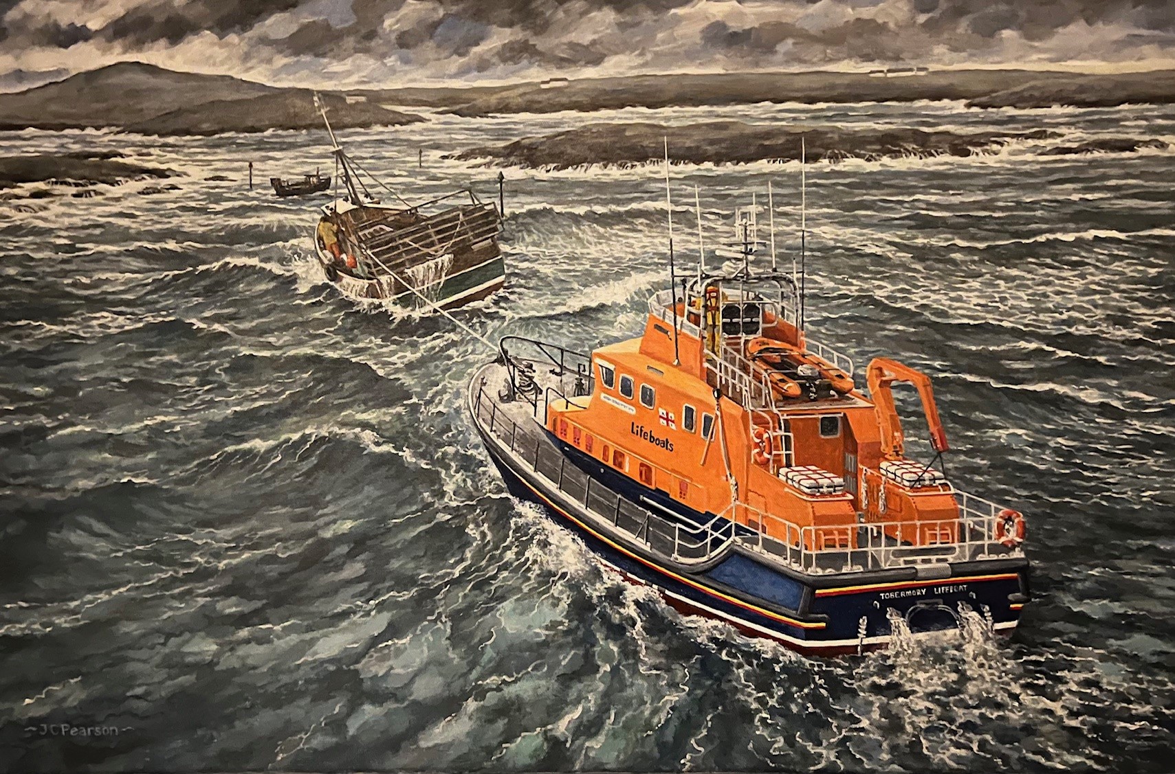 Jonathon's painting of Tobermory RNLI Lifeboat