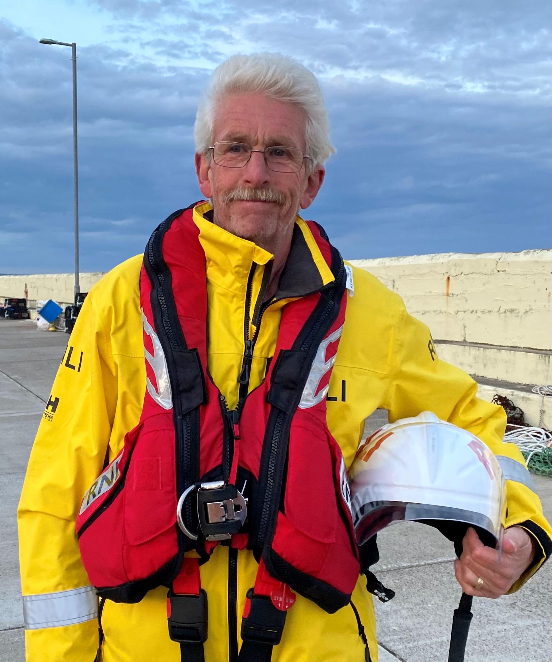 Portrait of Mike in his crew kit