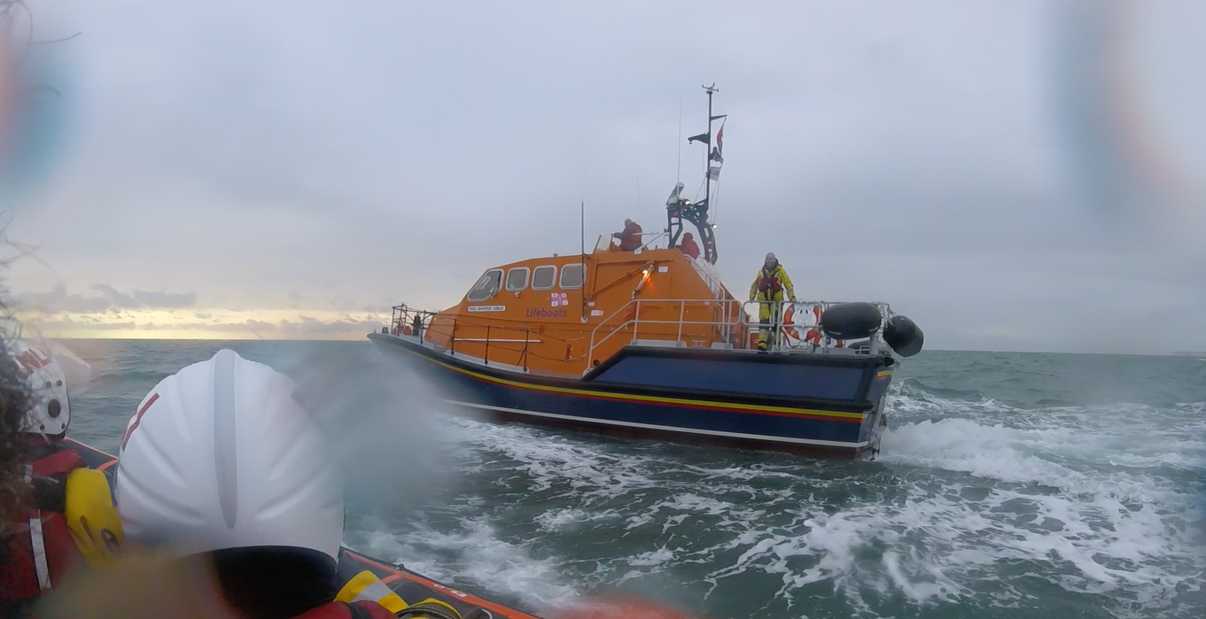 Ramsgate lifeboat after casualty transfer