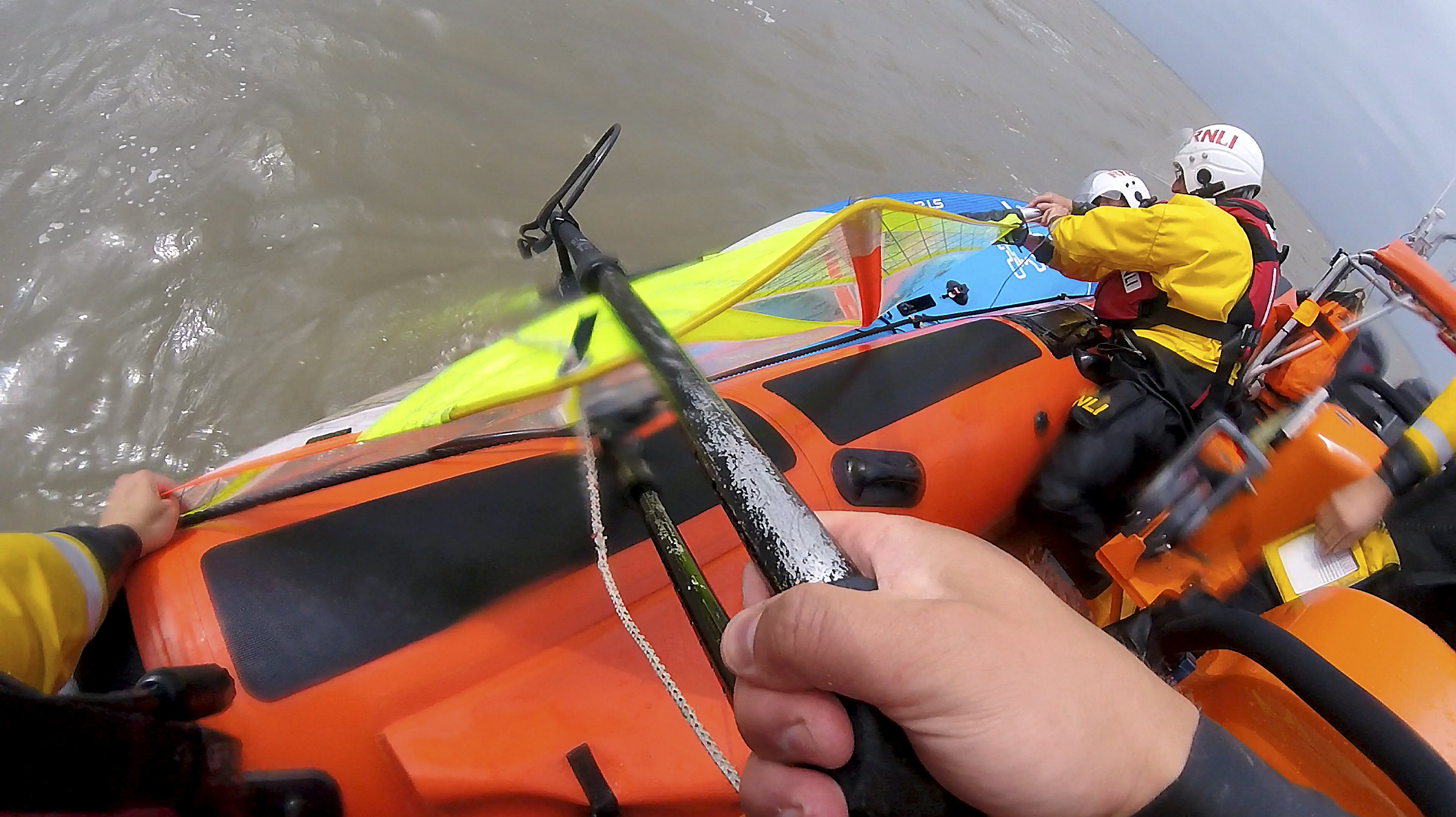 Whitstable RNLI assisted a windsurfer in difficulties off the Joy Lane area of the town on Saturday afternoon.