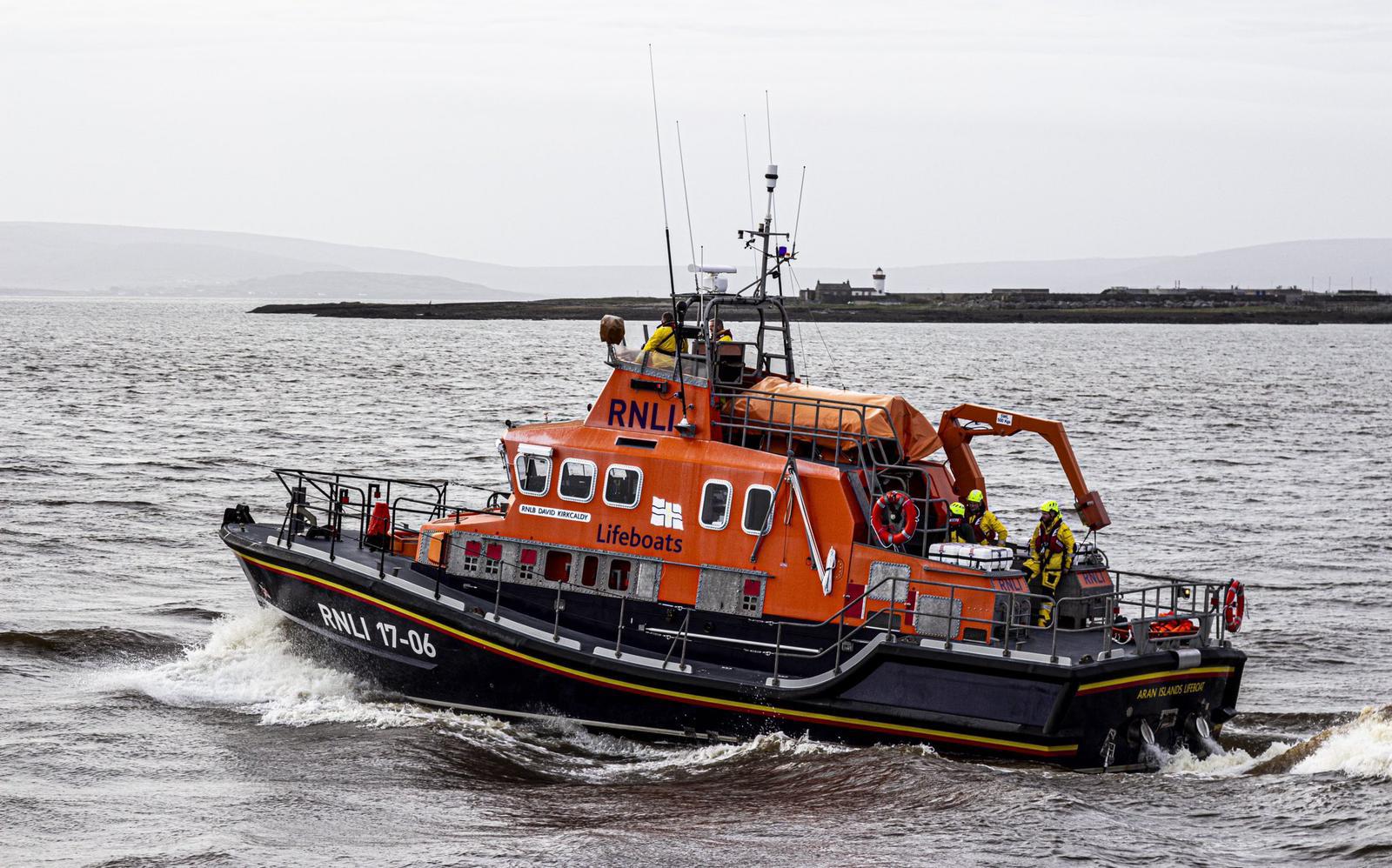 Aran Islands all weather lifeboat out at sea