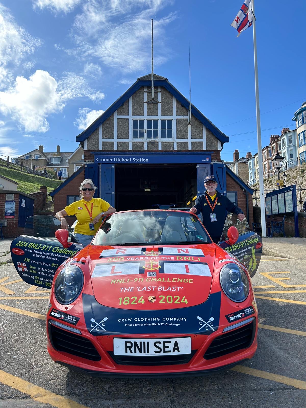 Belinda and James with their 911 Porsche.