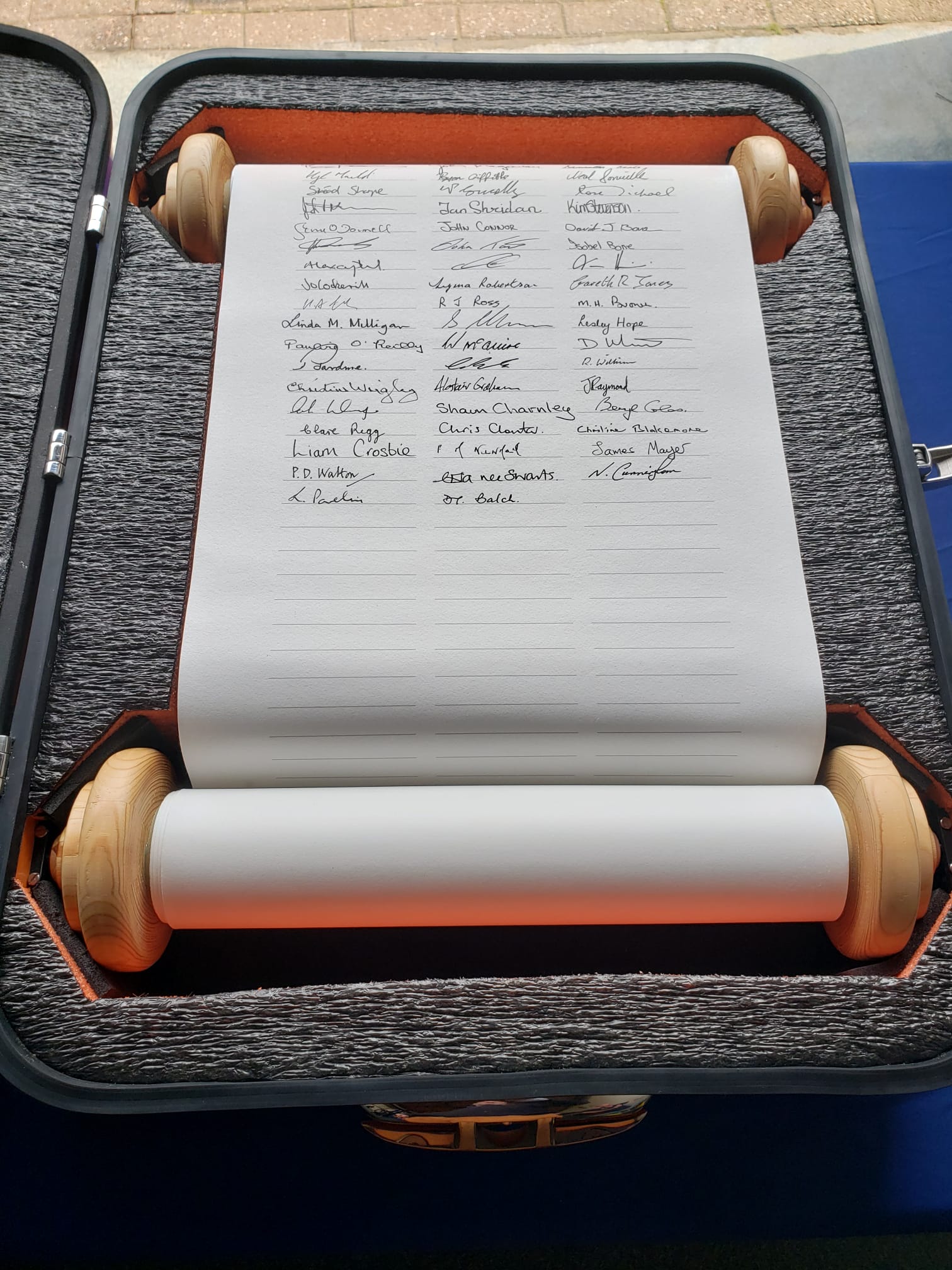 200th Anniversary scroll at Penarth