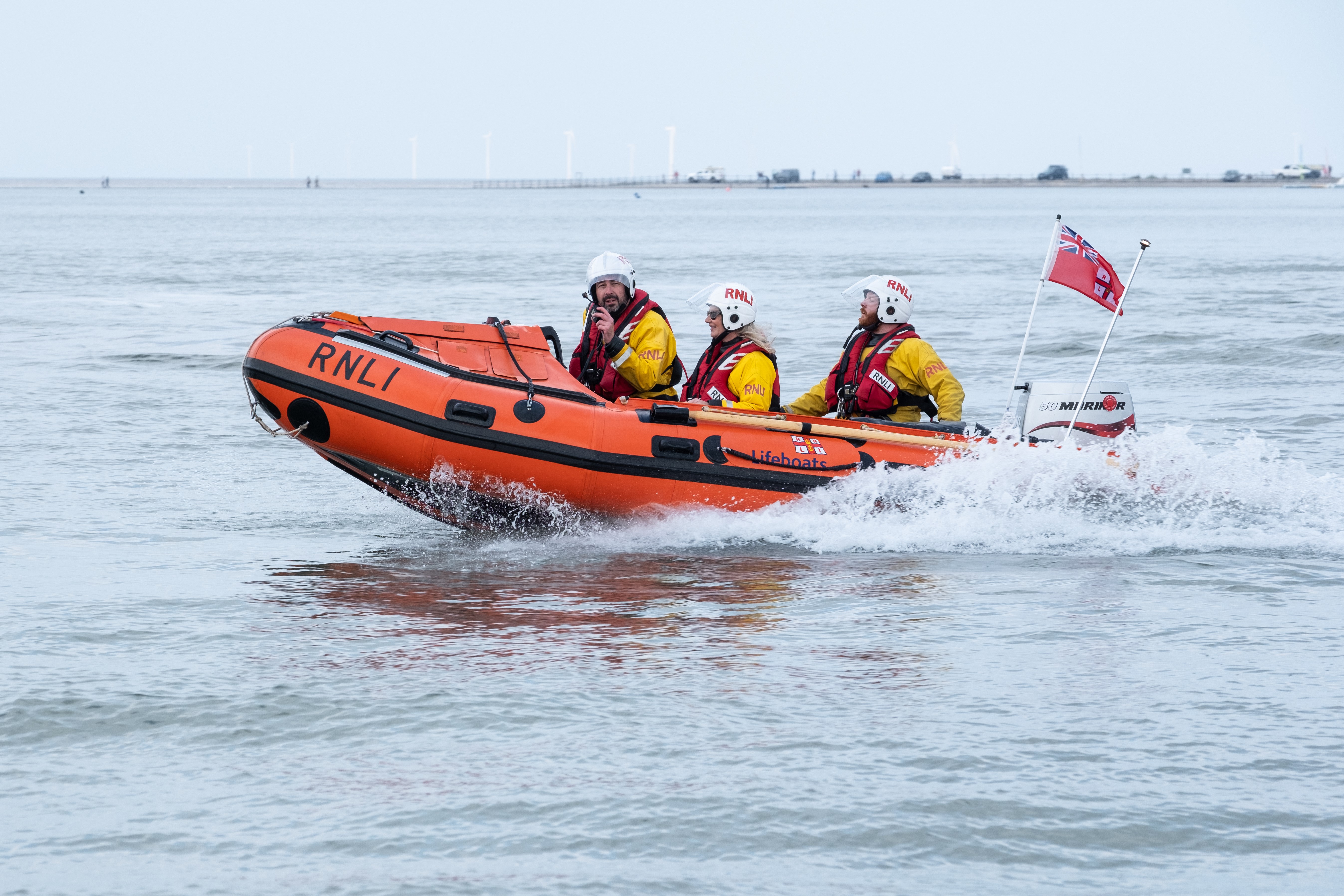 The D-class on the Marine Lake performing a water safety demonstration