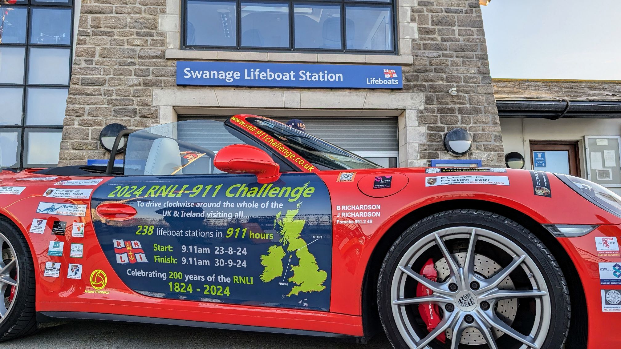 Porsche 911 at Swanage Lifeboat Station