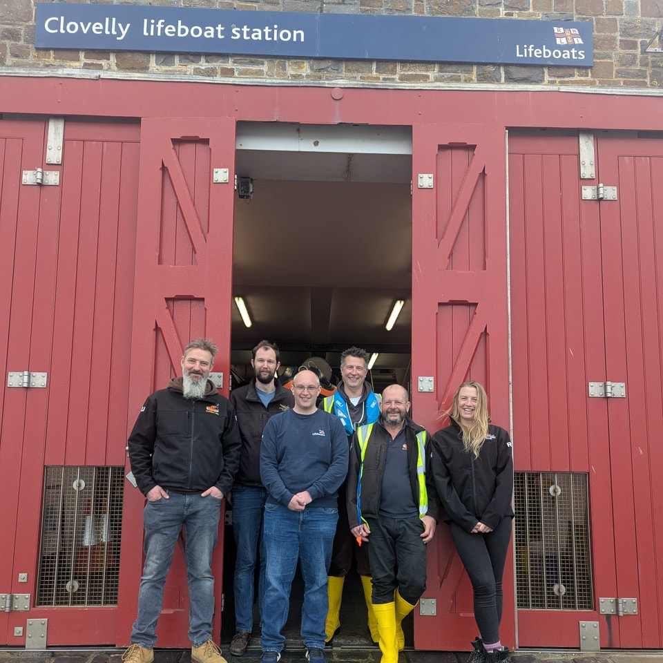Recently passed out crew at Clovelly Lifeboat Station
