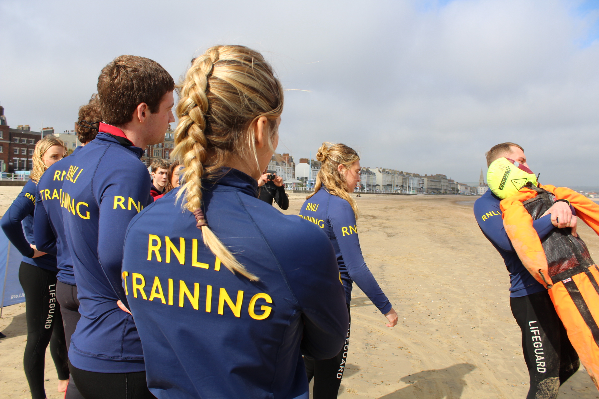 RNLI lifeguards training in Weymouth