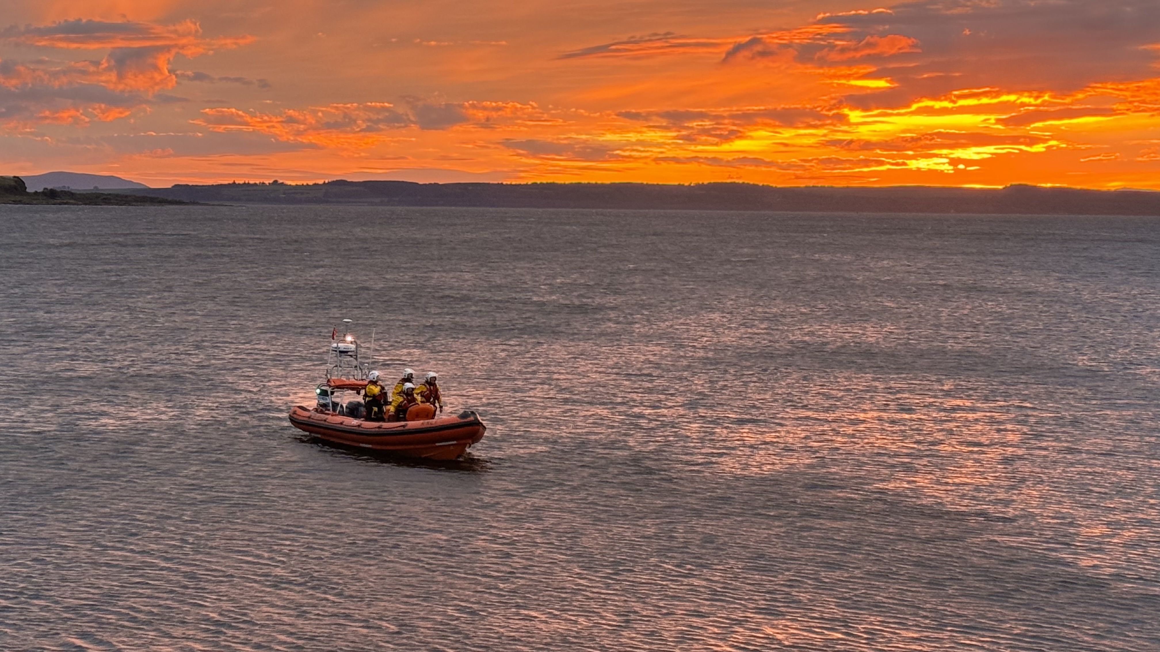 Largs lifeboat at sunset