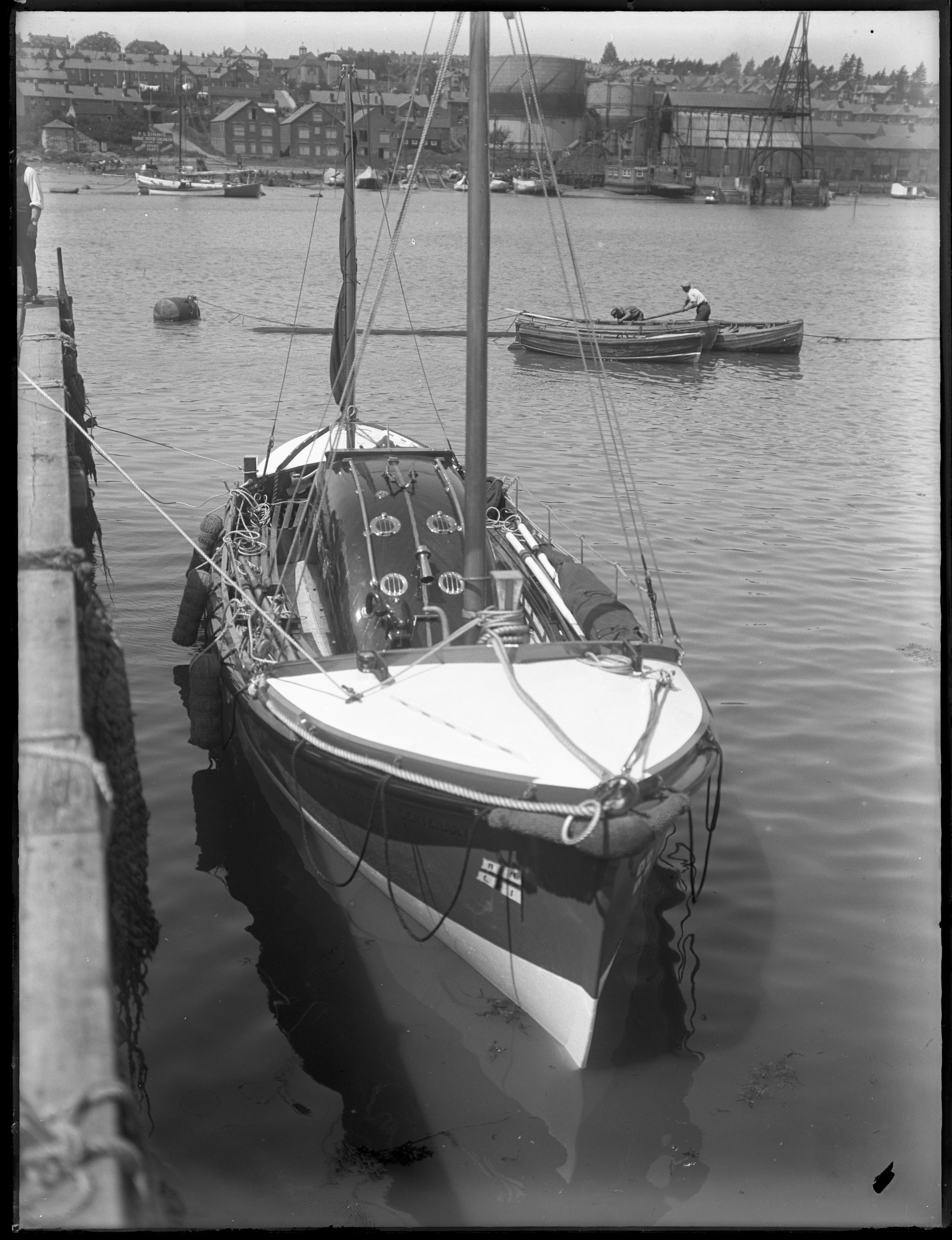 Sheringham RNLI Lifeboat Foresters Centenary 1936-1961 Liverpool class ON 786 moored in harbour