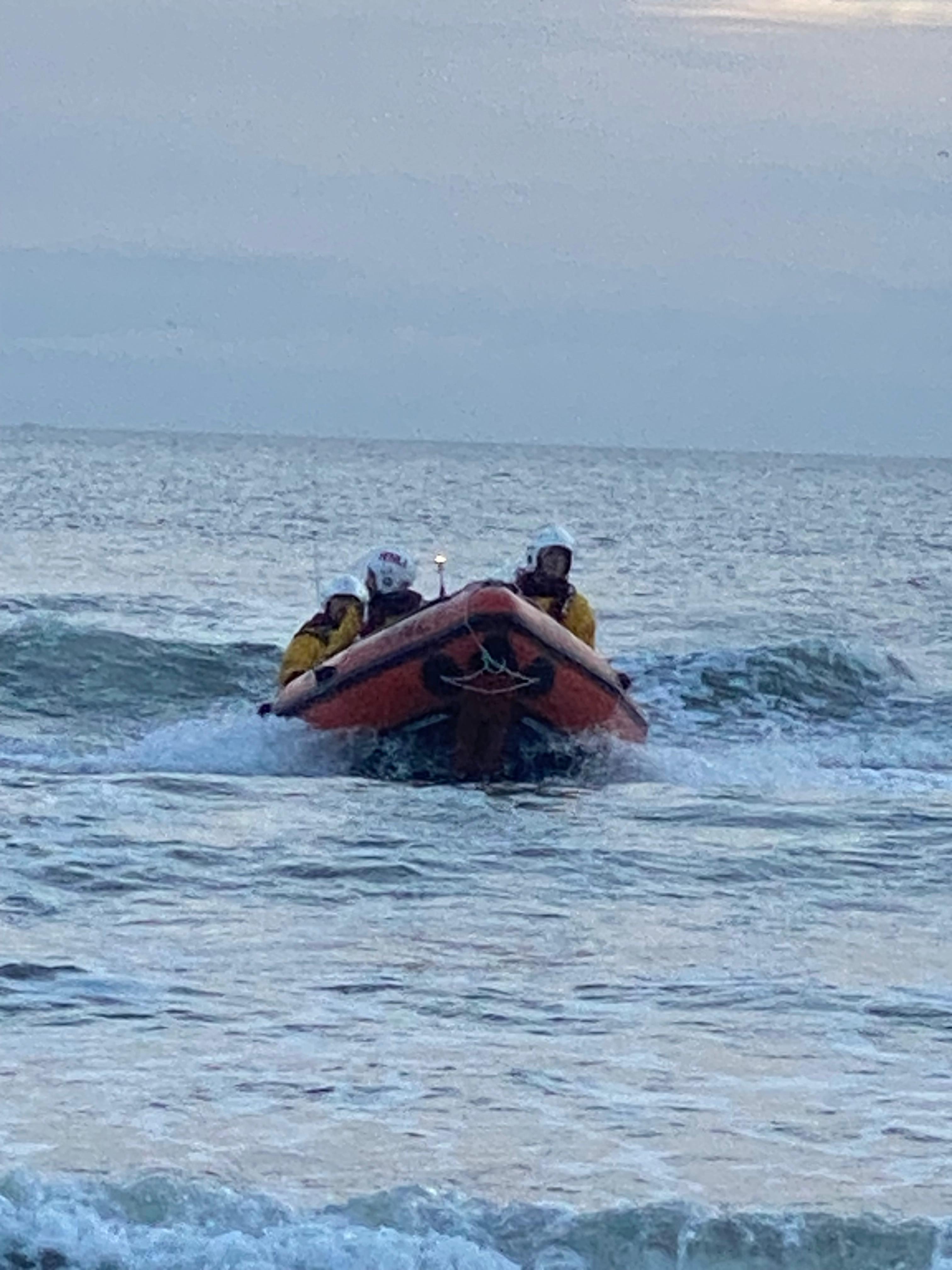 Port Talbot RNLI recovering from a tier one assessment