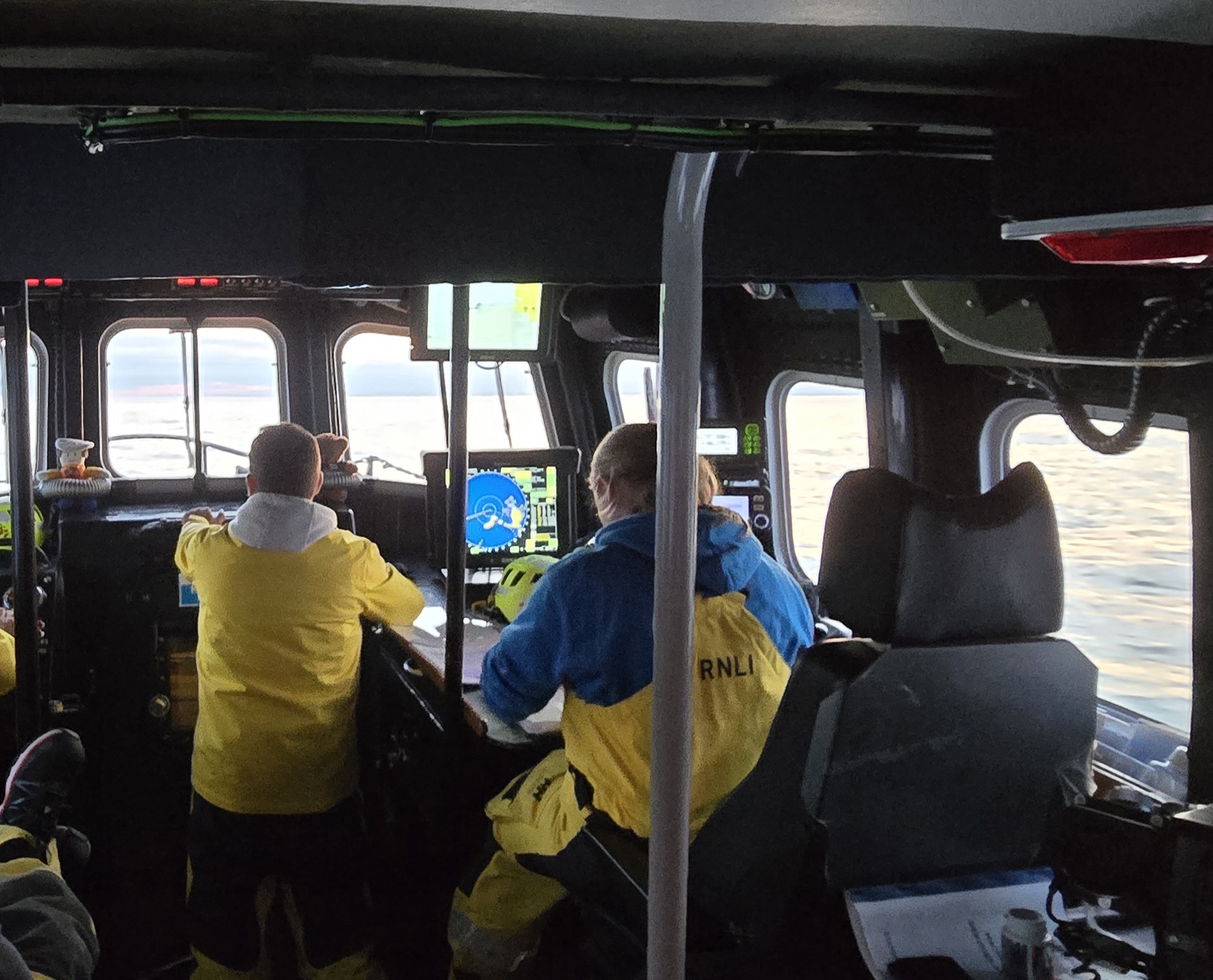 Crew navigating to the start point of the search. 
