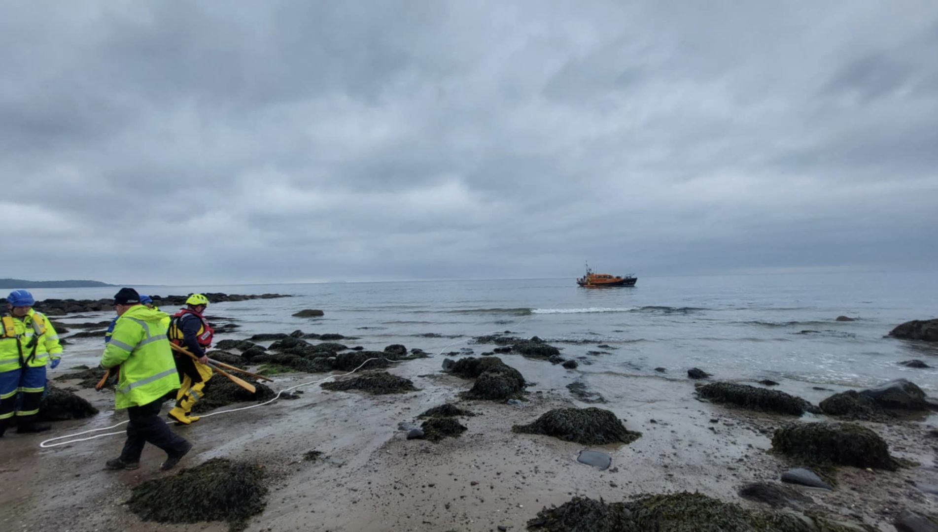 Girvan Lifeboat and Coastguard Rescue teams