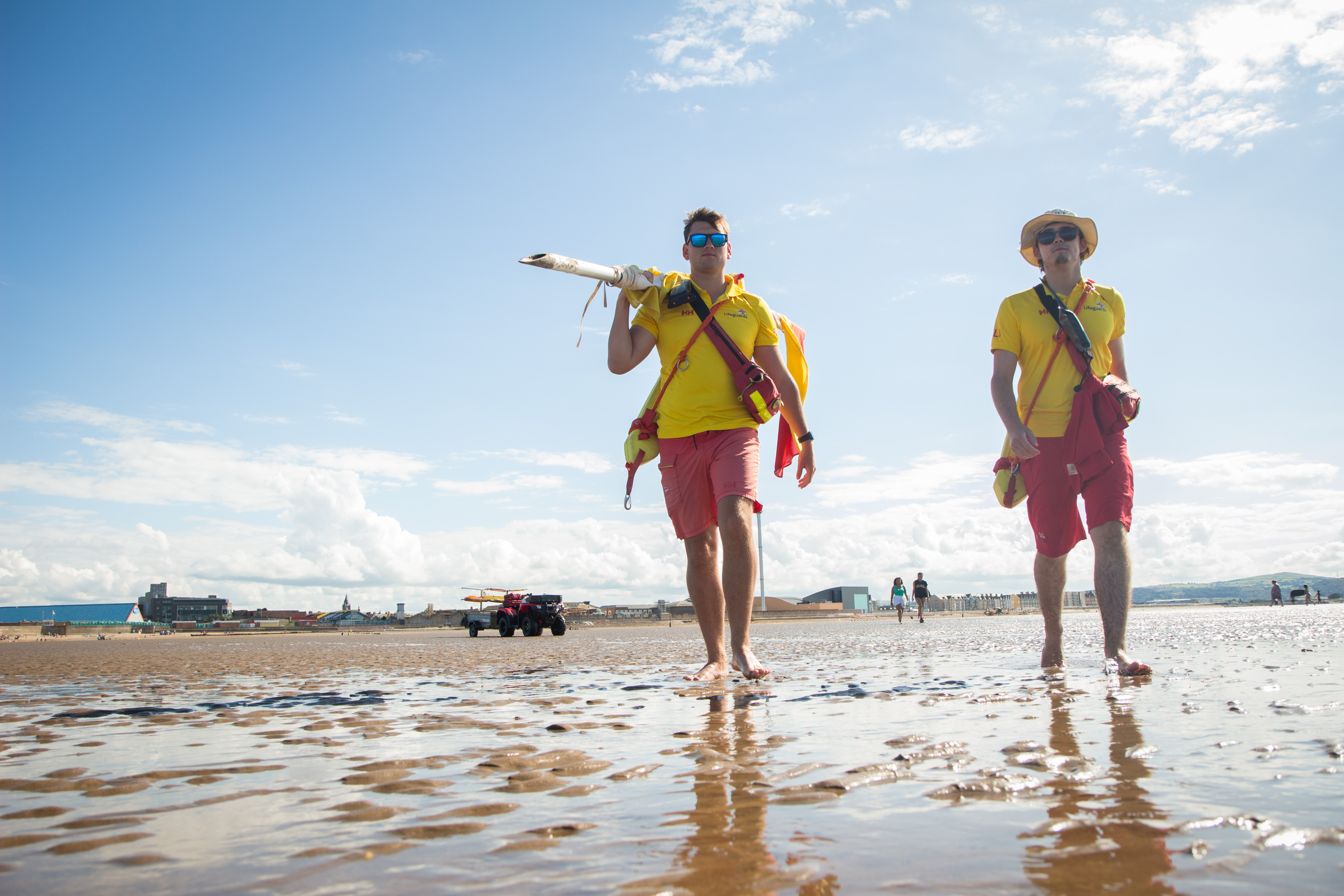 Two lifeguards patrolling 