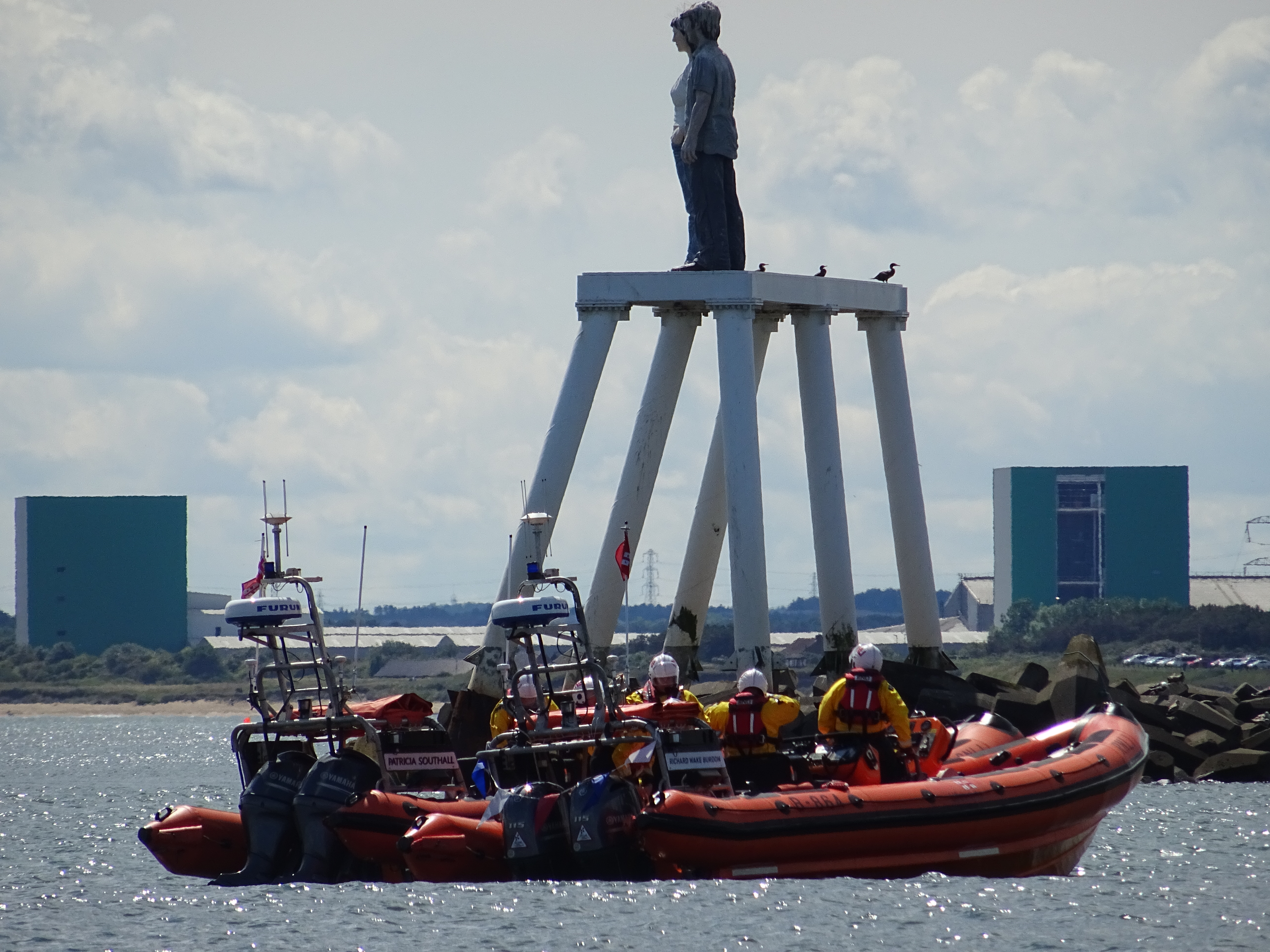 Newbiggin and Blyth lifeboats on training exercise
