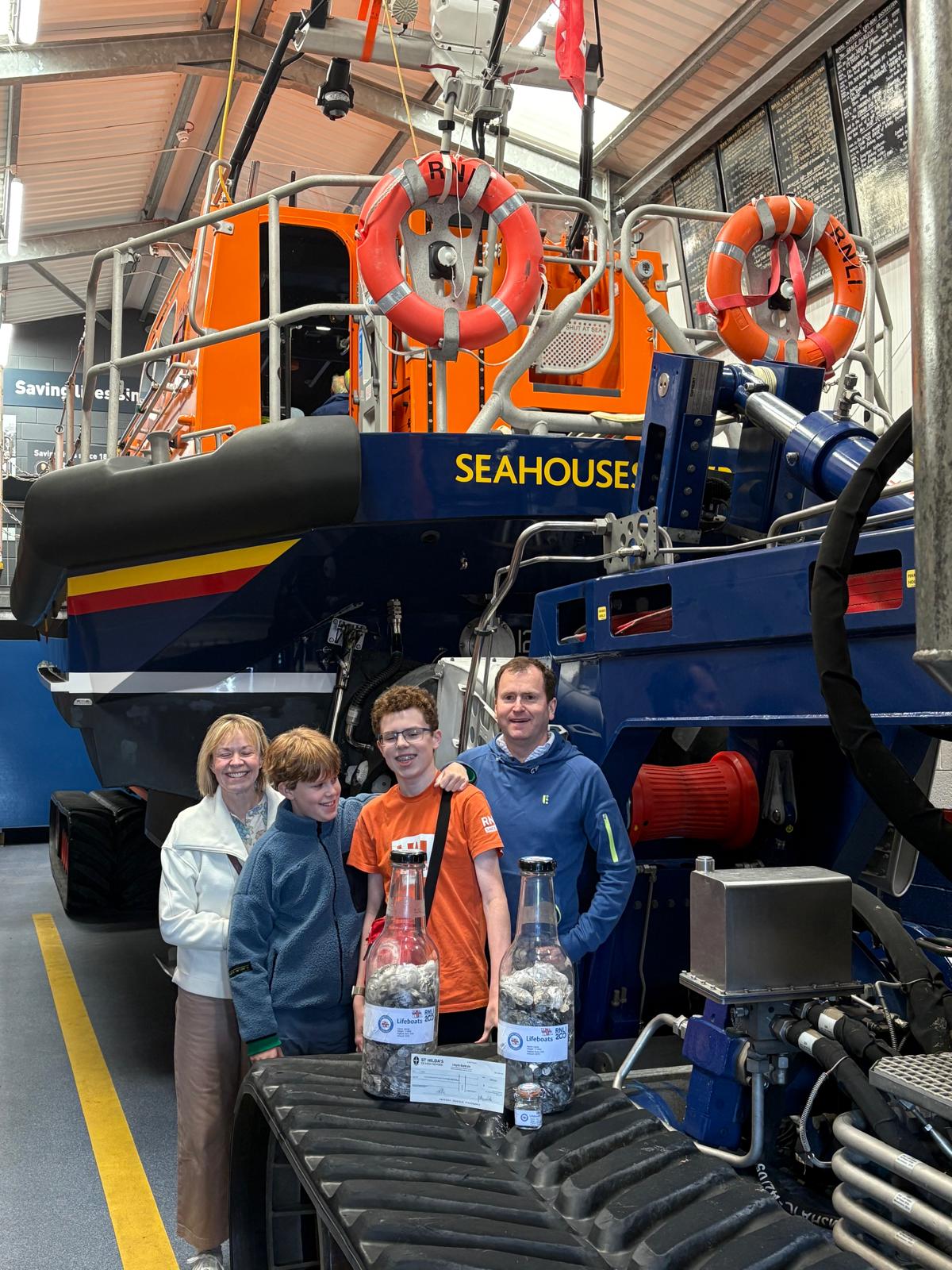 Jack Roberts and his Family at RNLI Seahouses