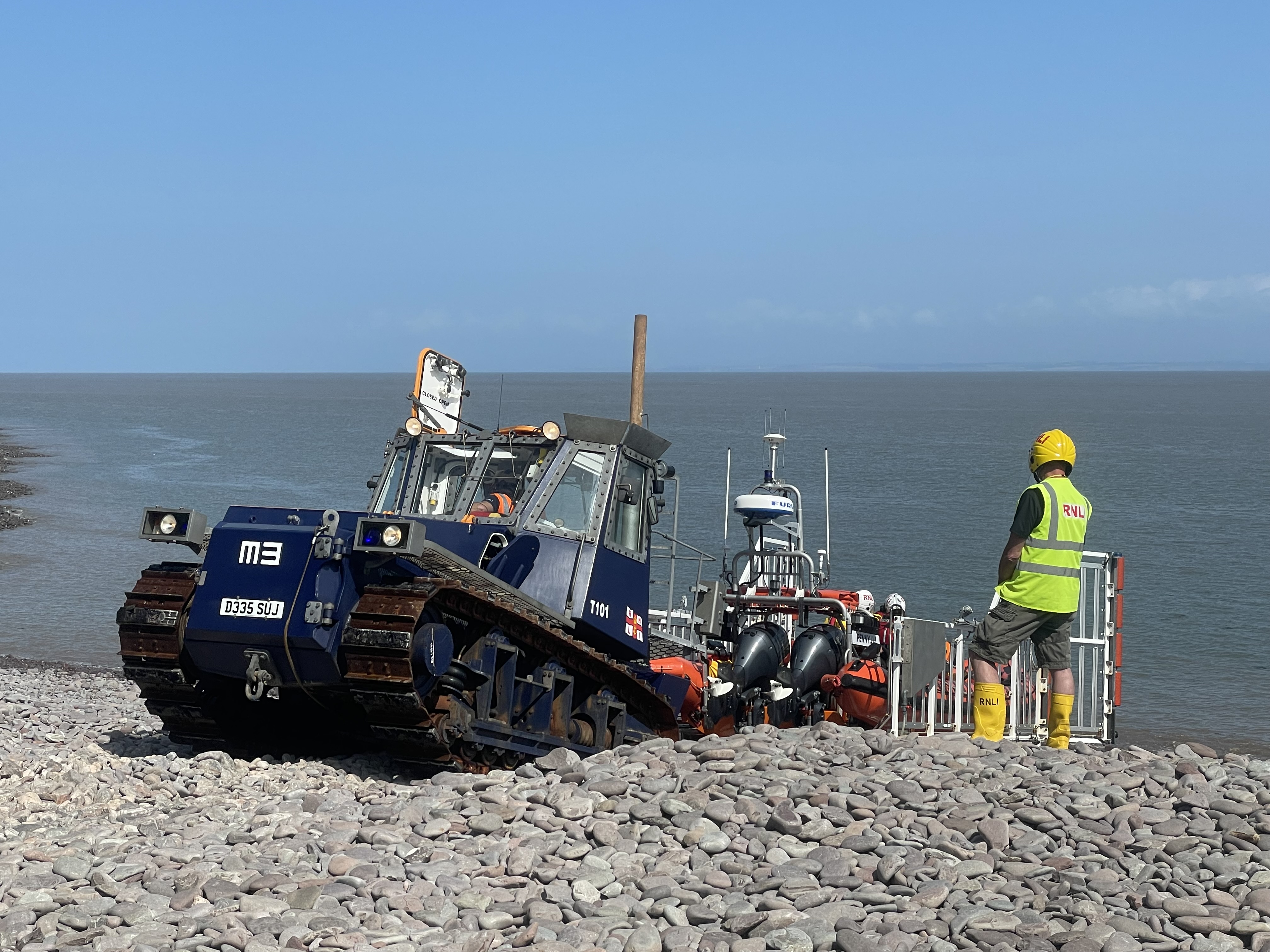 Minehead's Atlantic 85 lifeboat is recovered