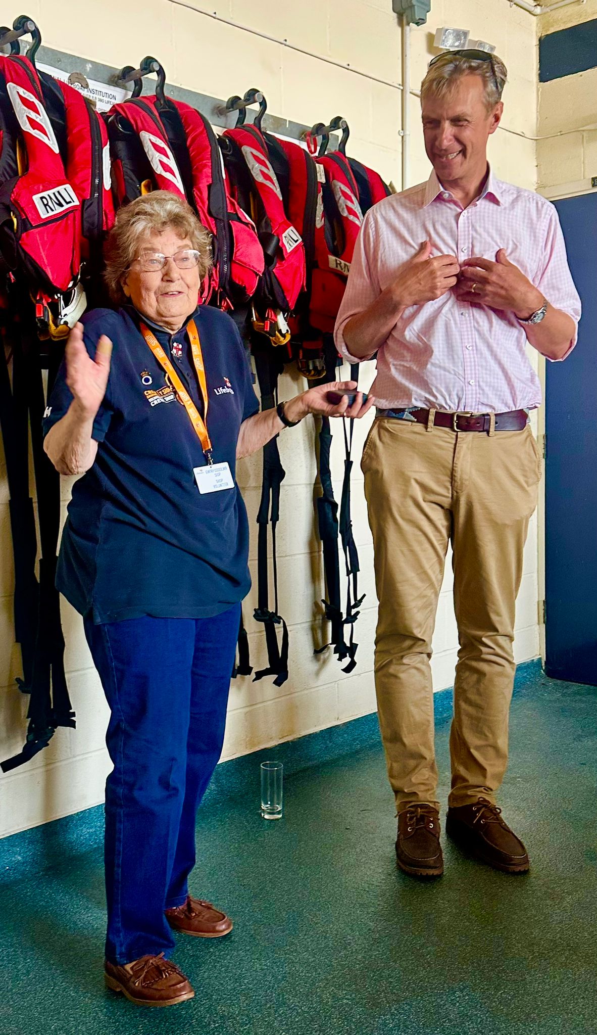Pam Walton with Peter Sparkes