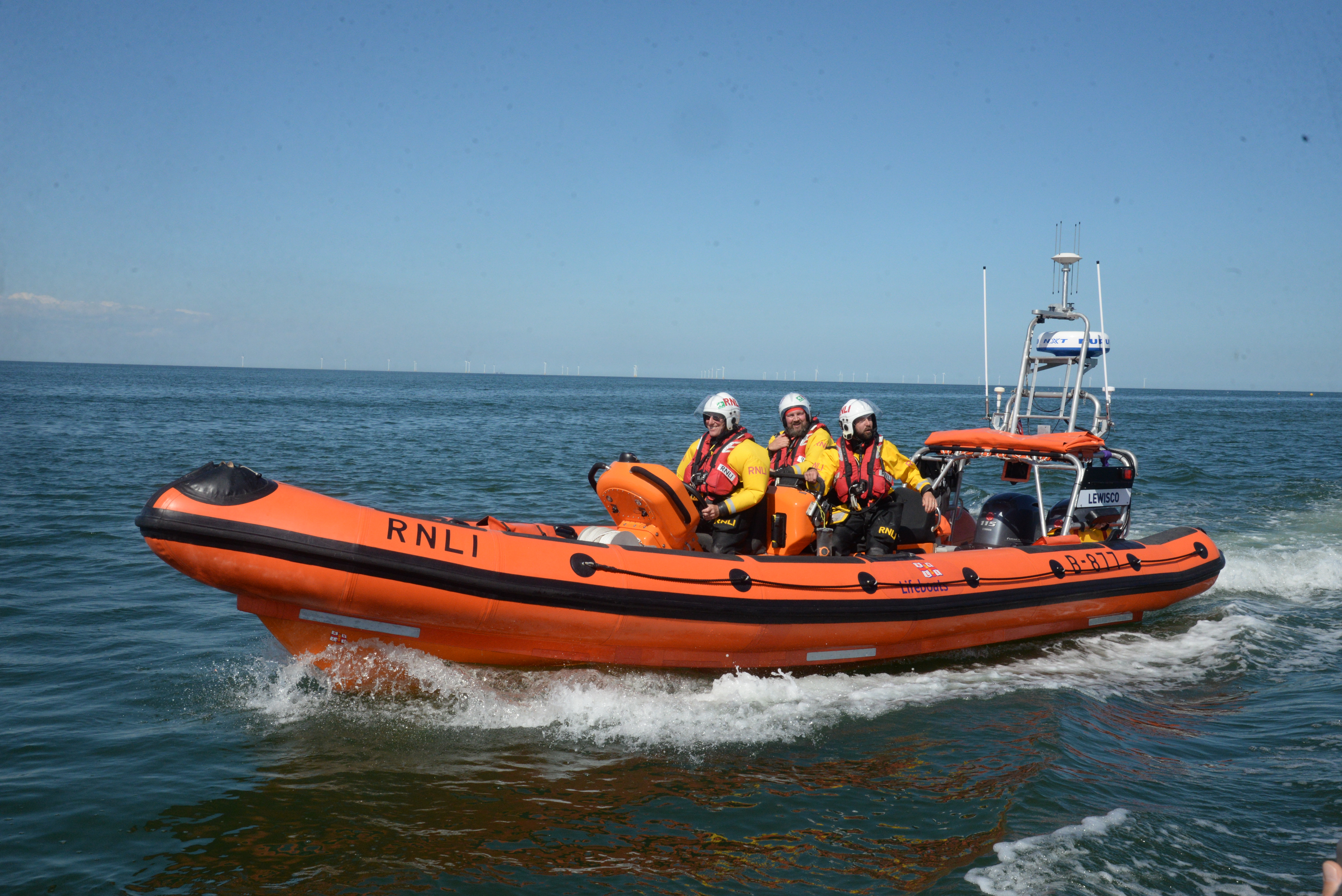 Whitstable lifeboat returns from the call to an overdue swimmer on Friday afternoon.
