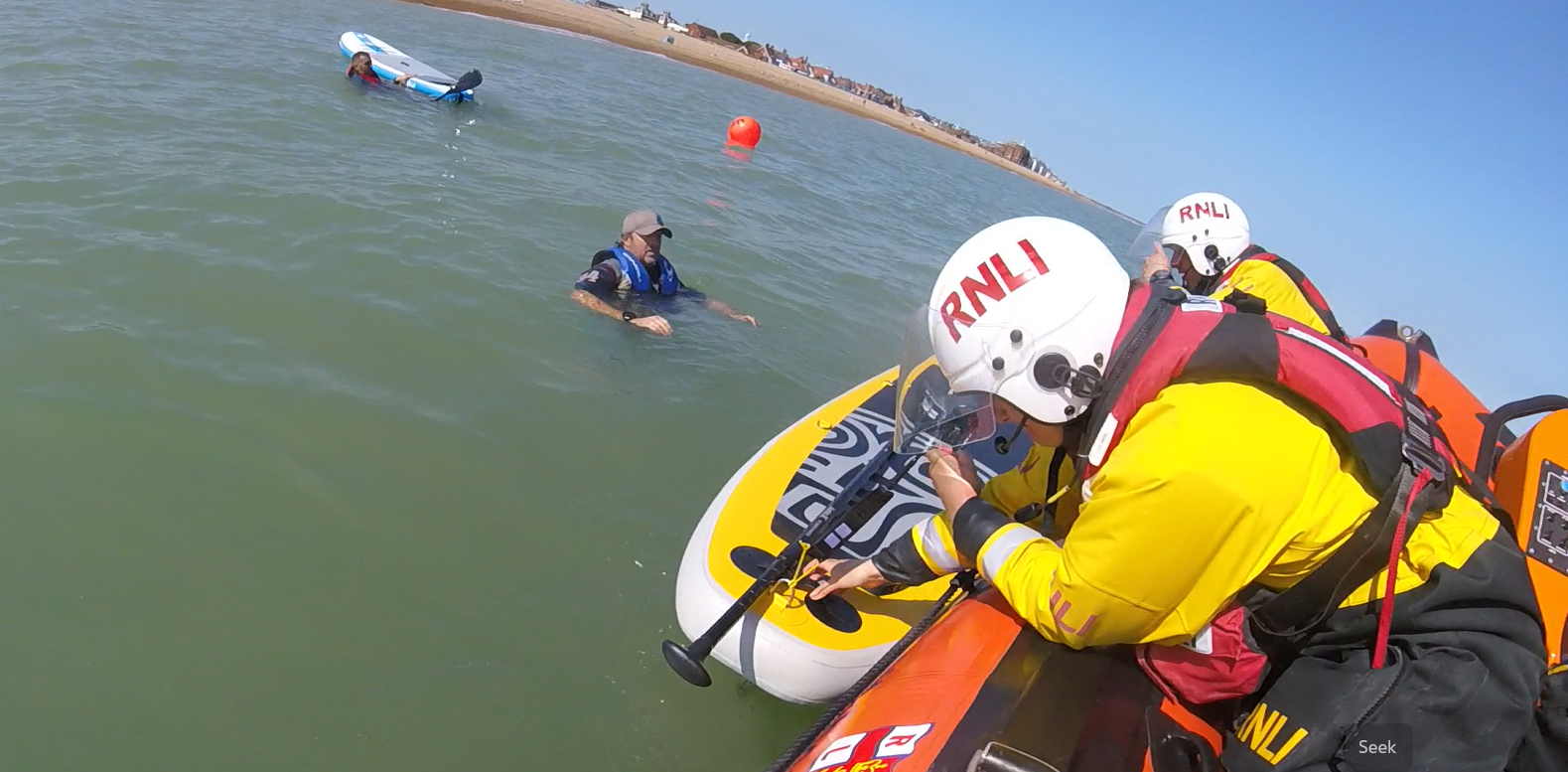 Crew rescues paddleboarder