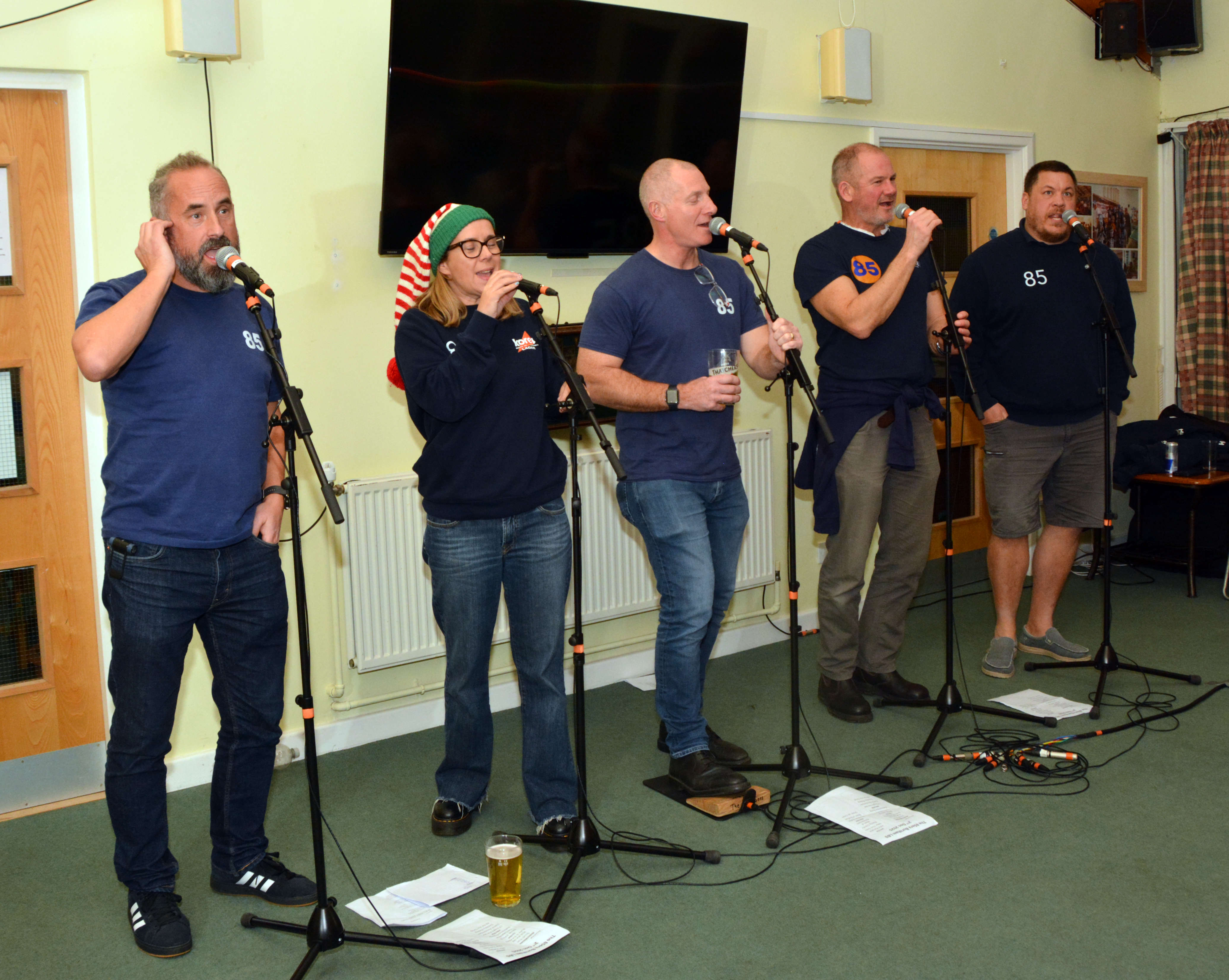 The 85ers at the start of their second set
